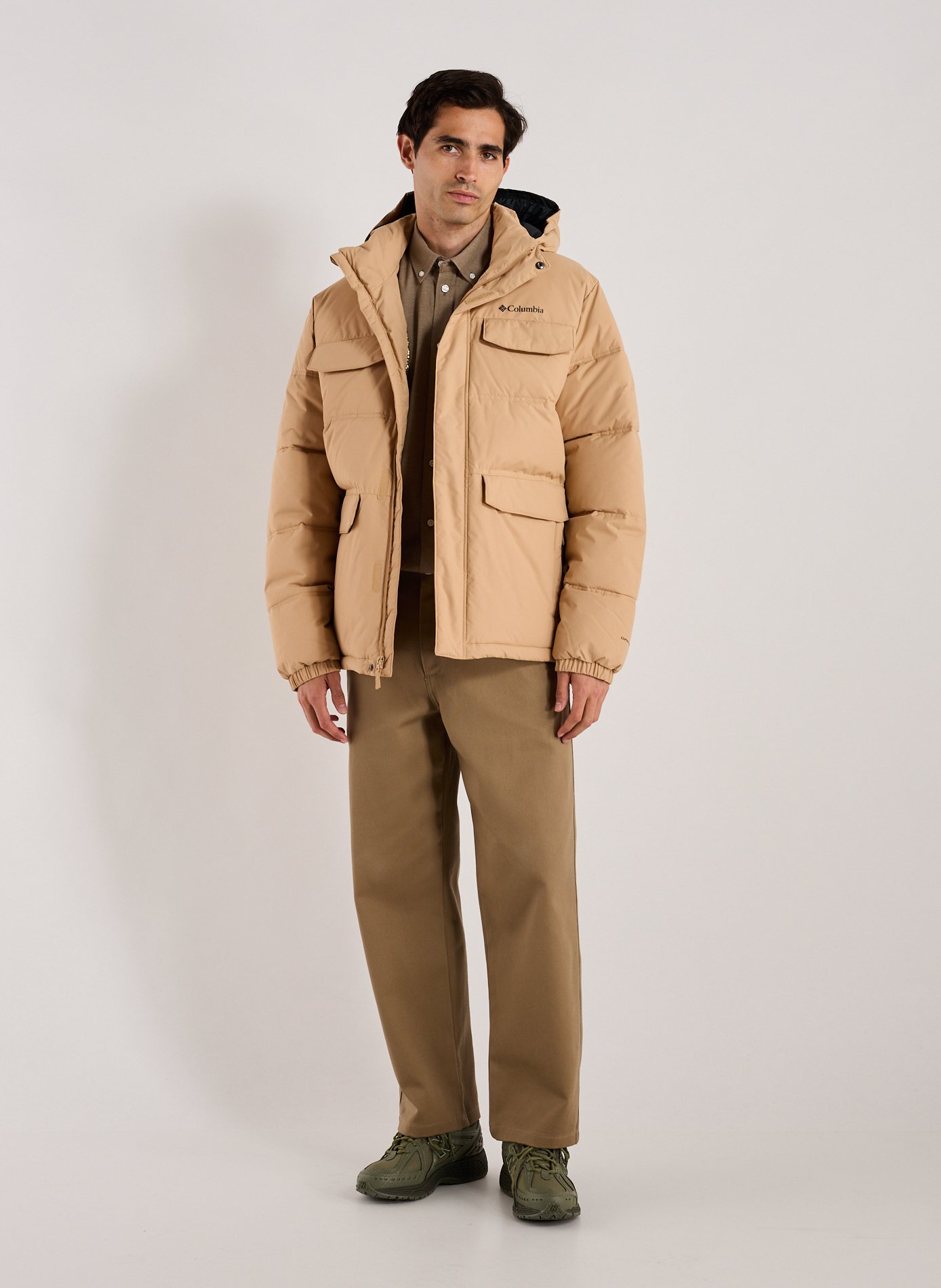 Hooded Puffer Jacket Landroamer COLUMBIA Brown