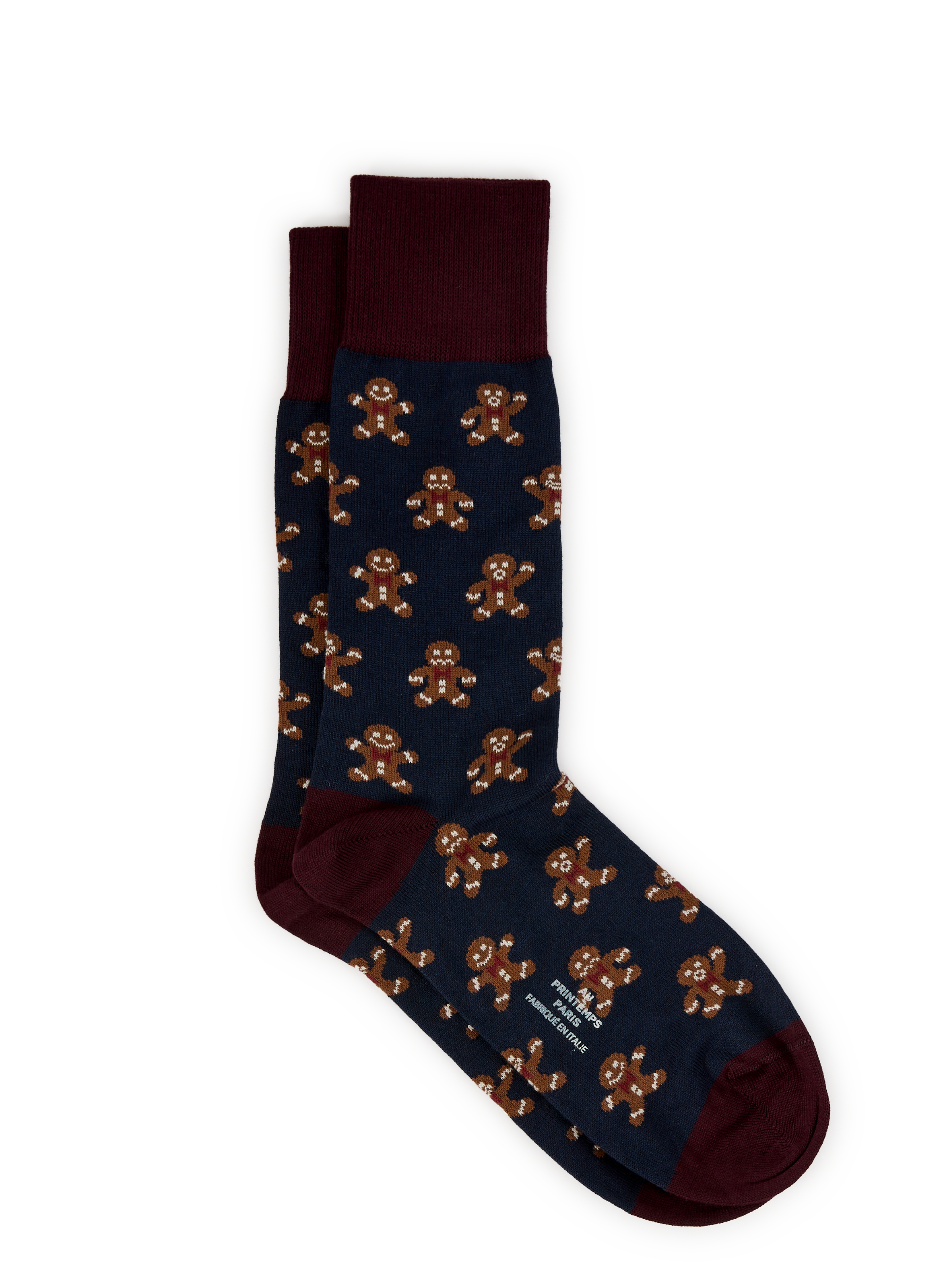 AU PRINTEMPS PARIS Chaussettes hautes bonhomme pain d'épices Multicolore