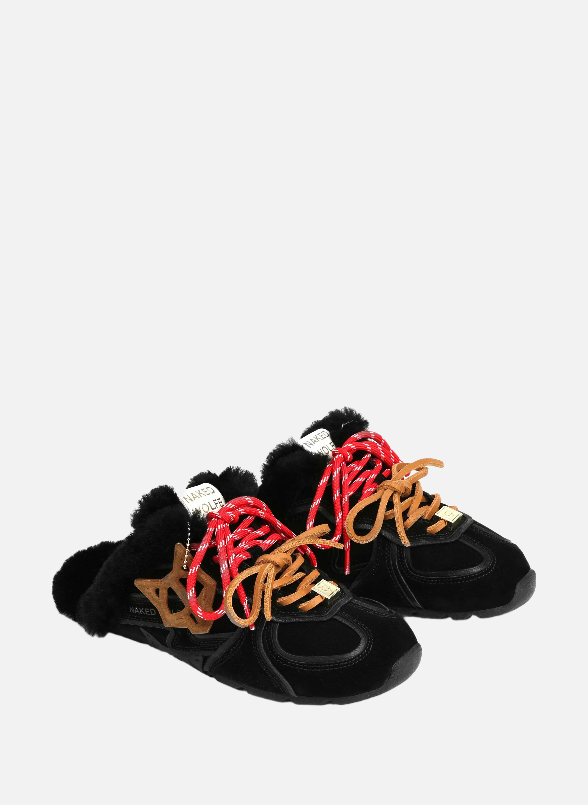 Mules adorn NAKED WOLFE Noir