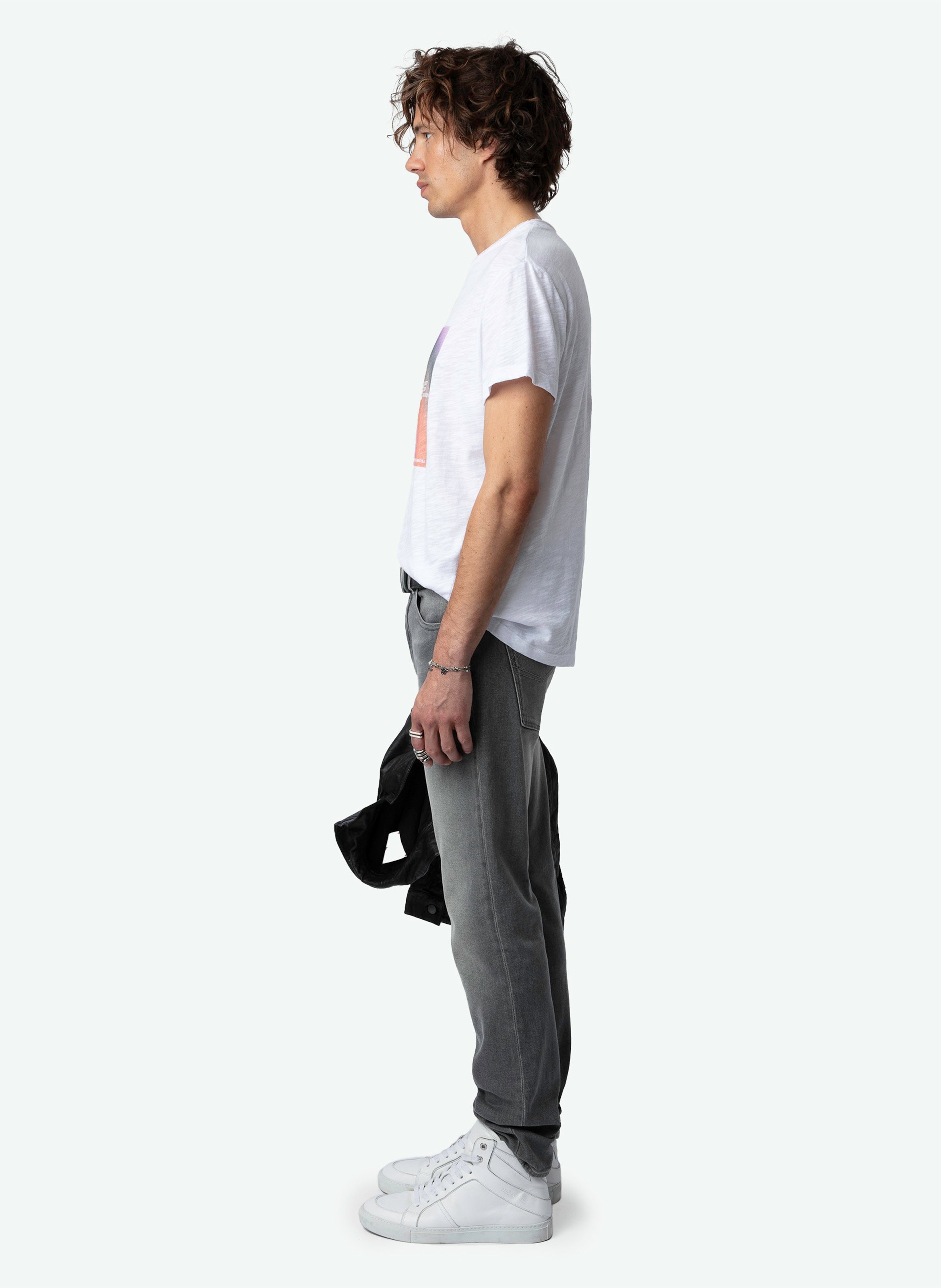 Tee-shirt imprimé en coton bio toby ZADIG&VOLTAIRE Blanc