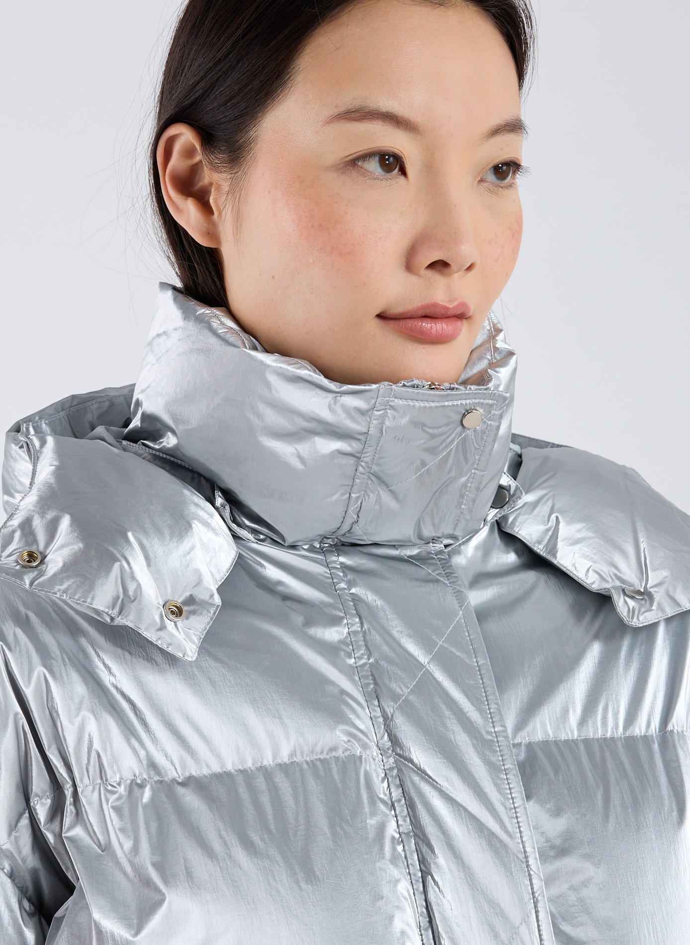 Veste matelassée à capuche amovible OOF WEAR Argent