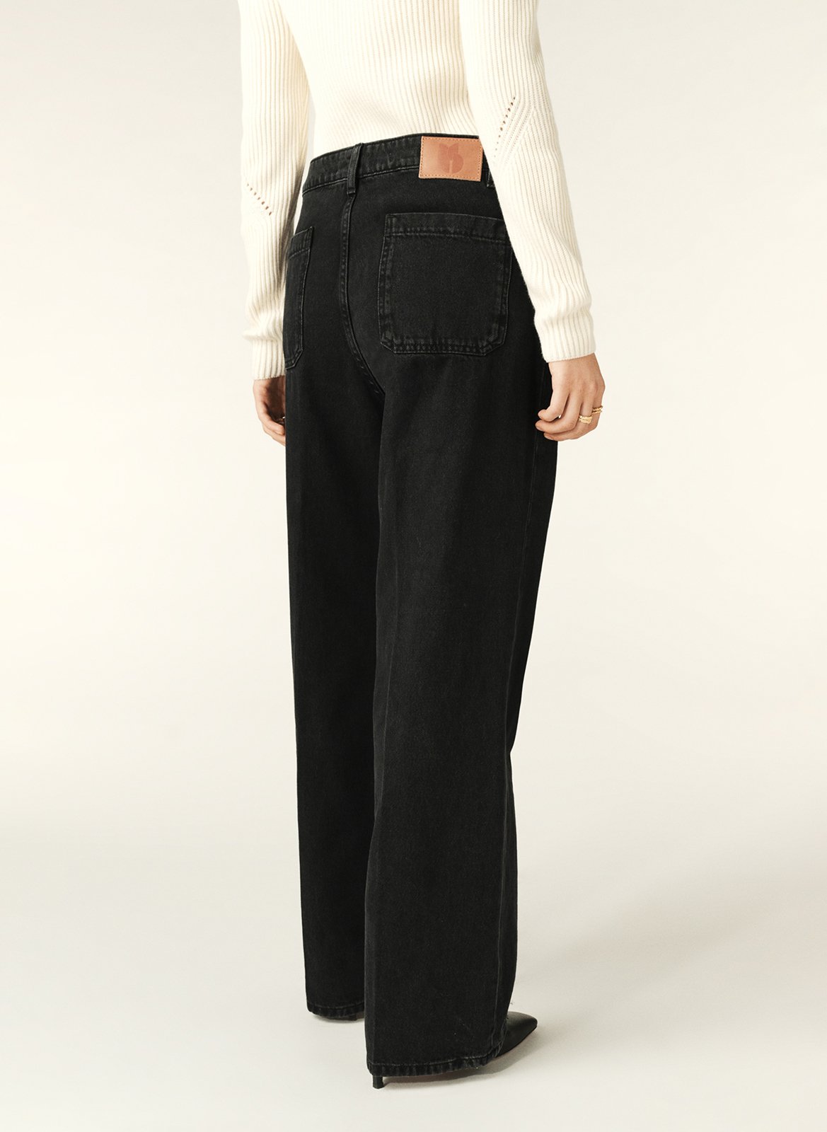 Jean large en coton vocchi BA&SH Noir