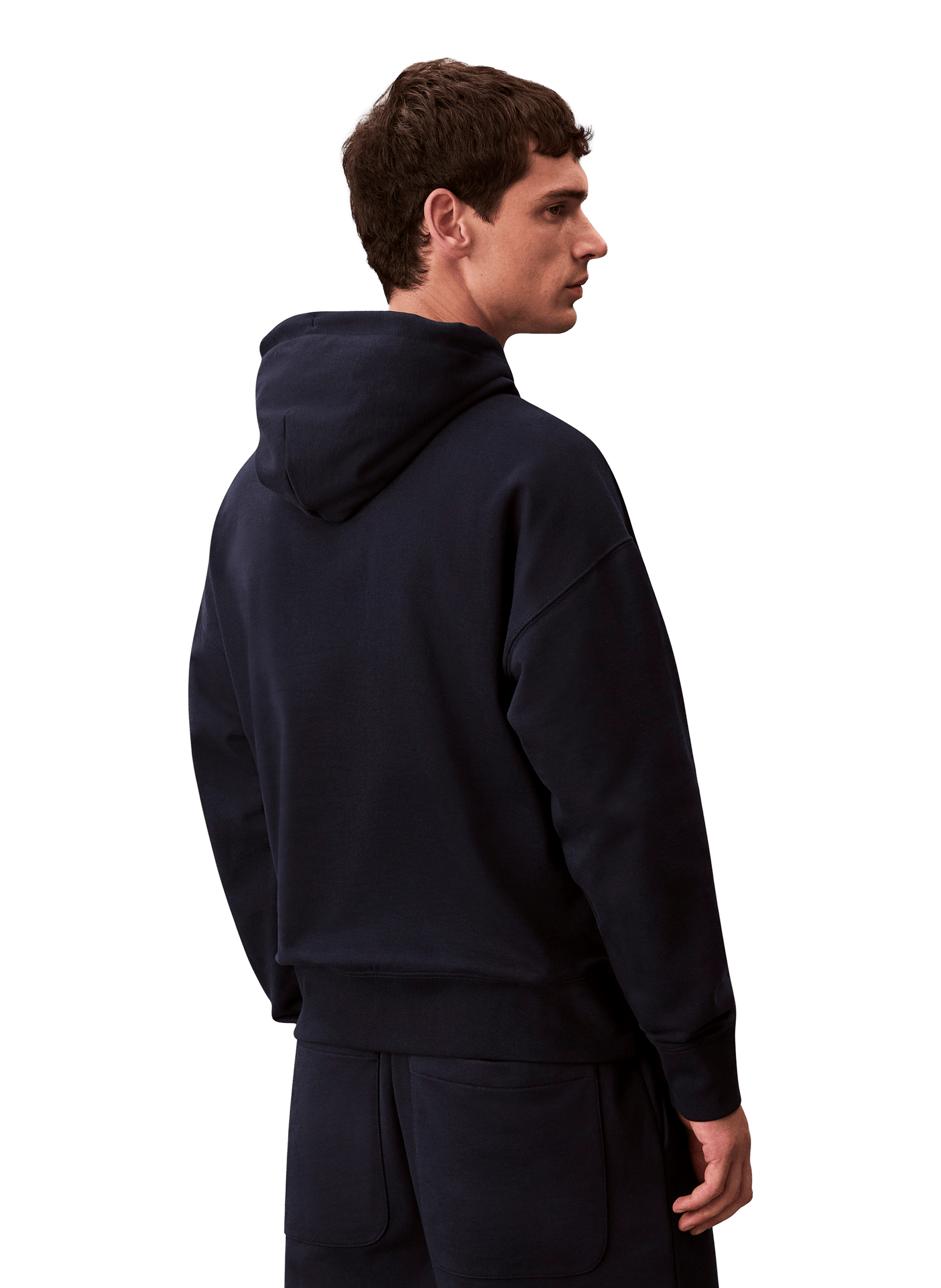 Cotton fleece-blend hoodie CALVIN KLEIN Blue