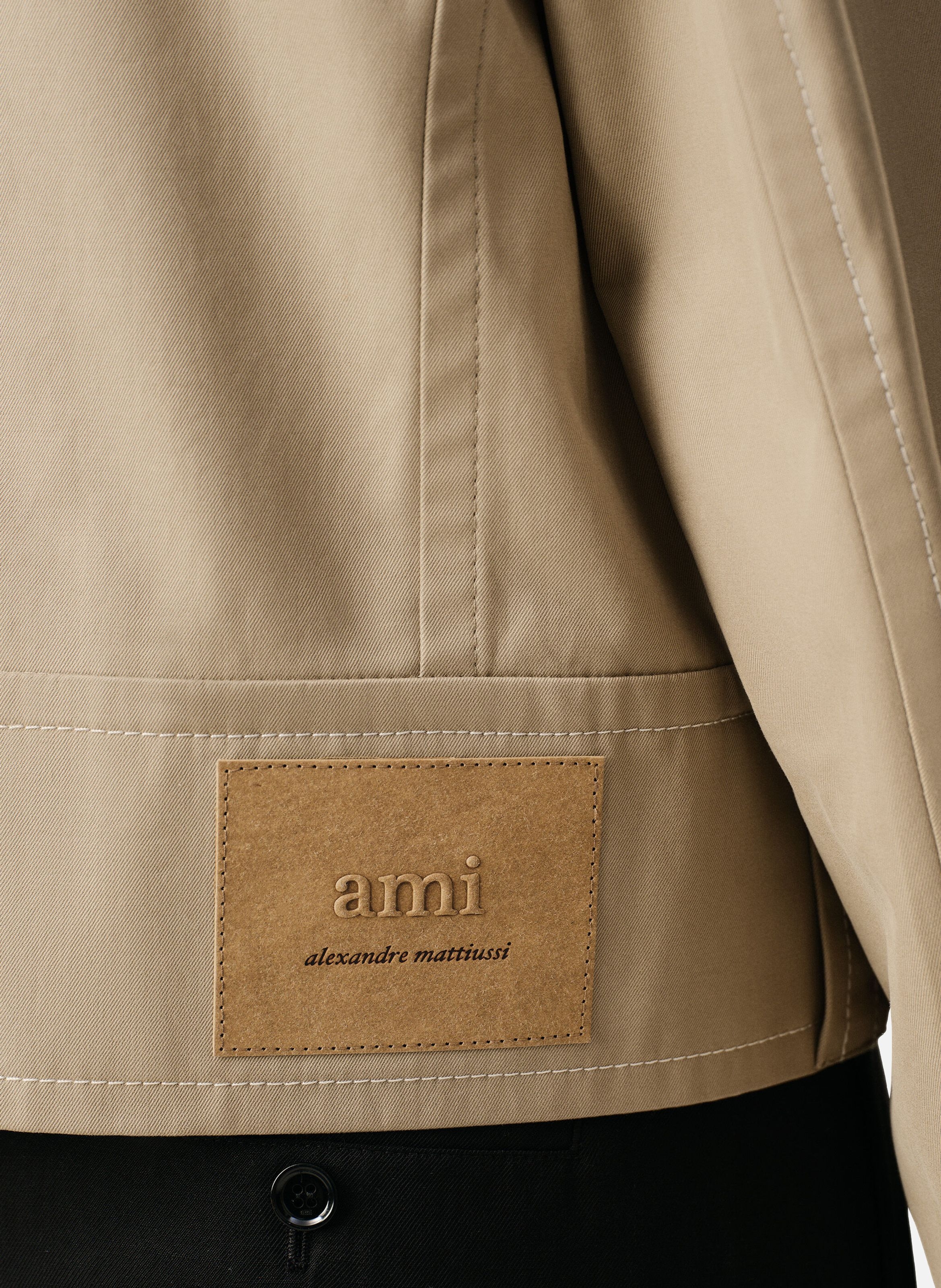 Veste boutonnée en coton AMI PARIS Beige