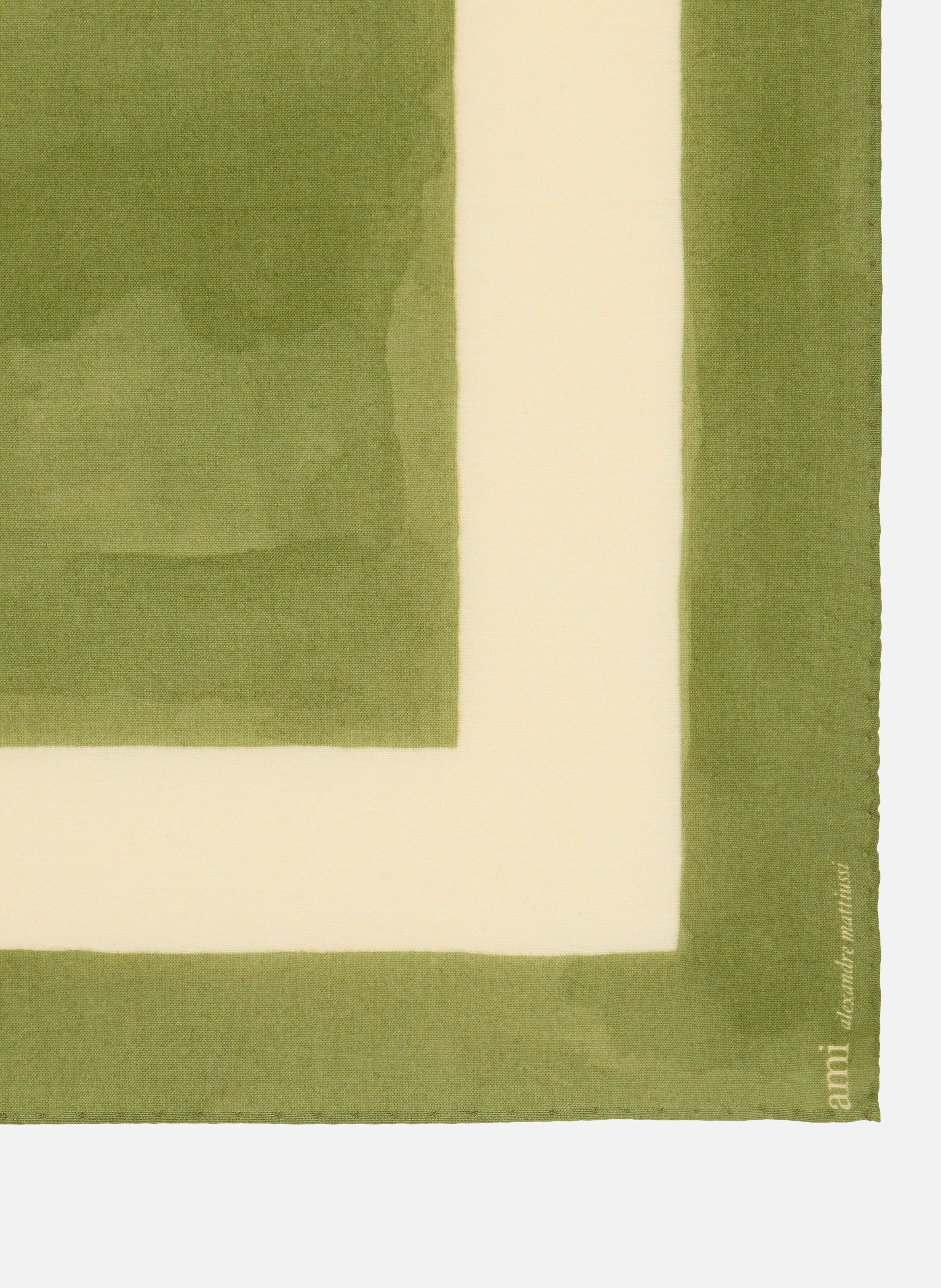 Foulard ami de coeur imprimé unisexe en coton AMI PARIS Vert