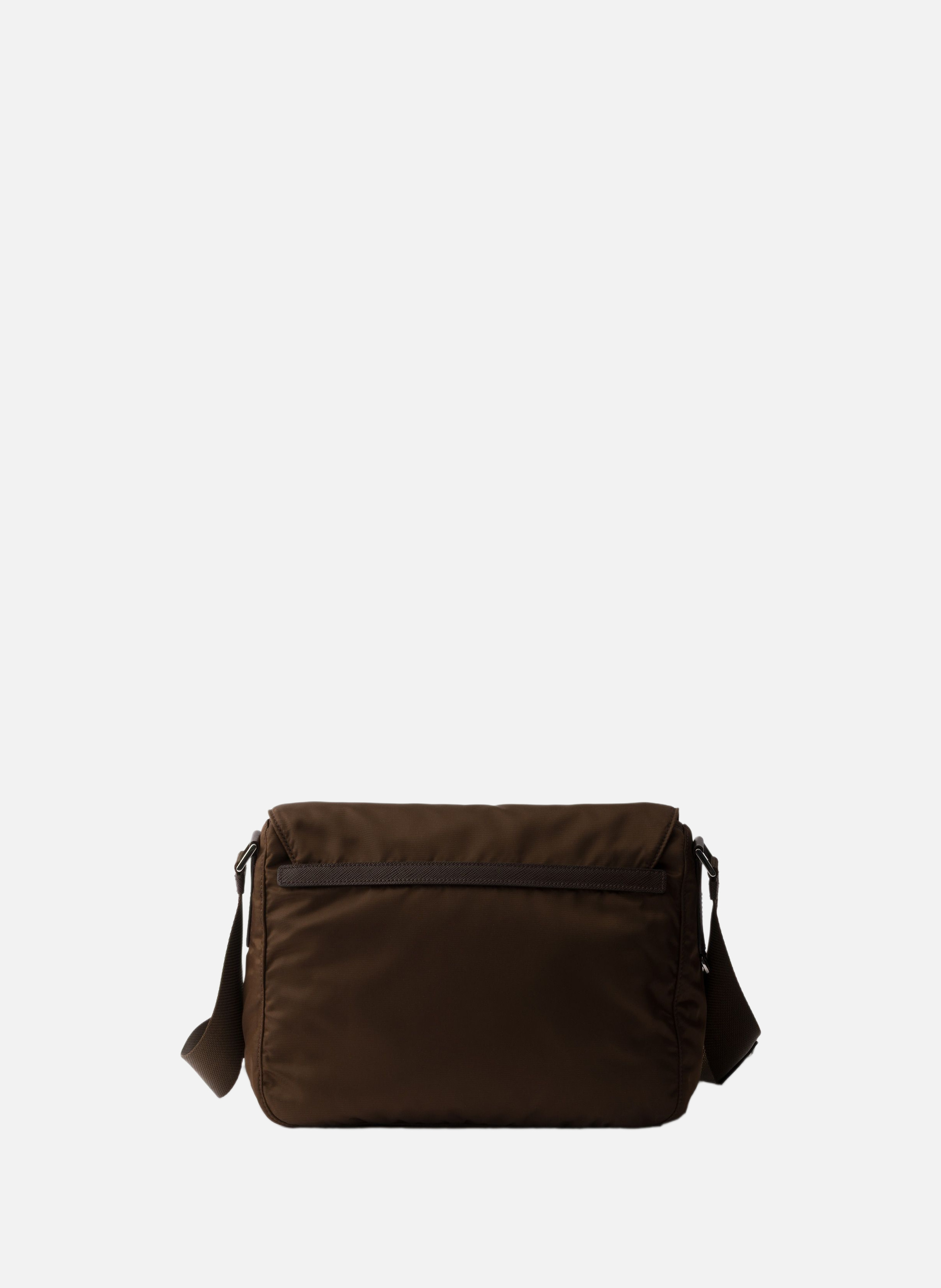 Sac porté épaule en re-nylon PRADA Marron