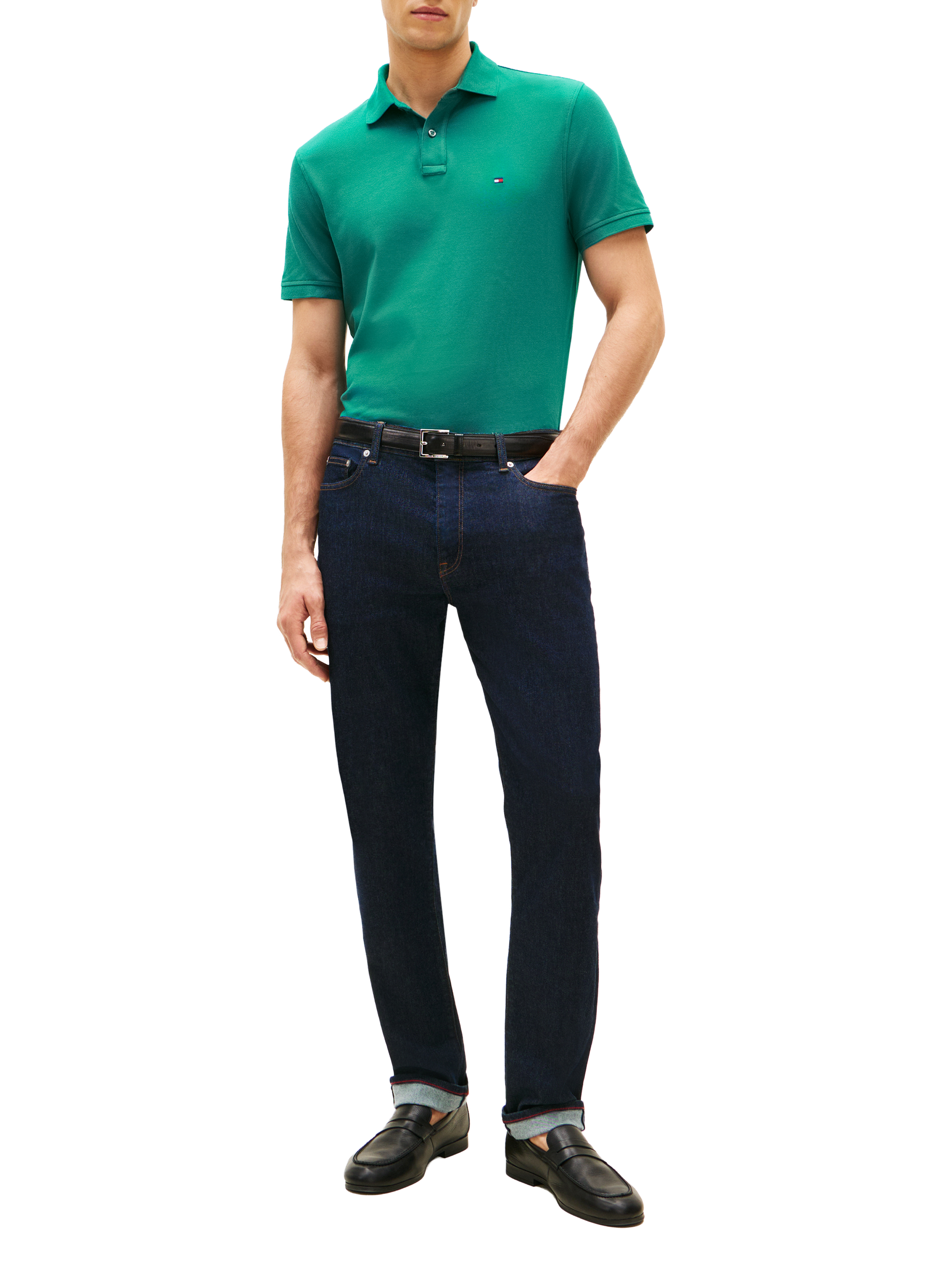 Polo en coton organique TOMMY HILFIGER Vert