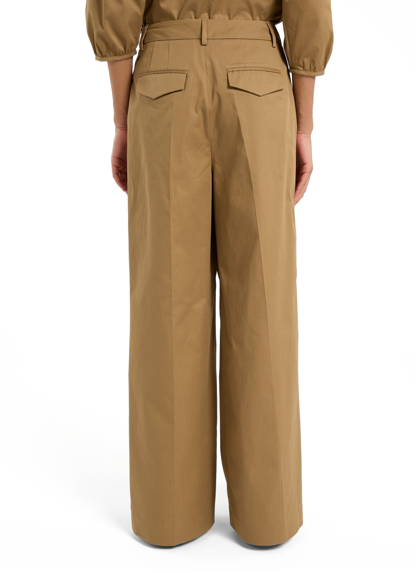 Amo pleated cotton trousers in thick fabric SAISON 1865 Brown