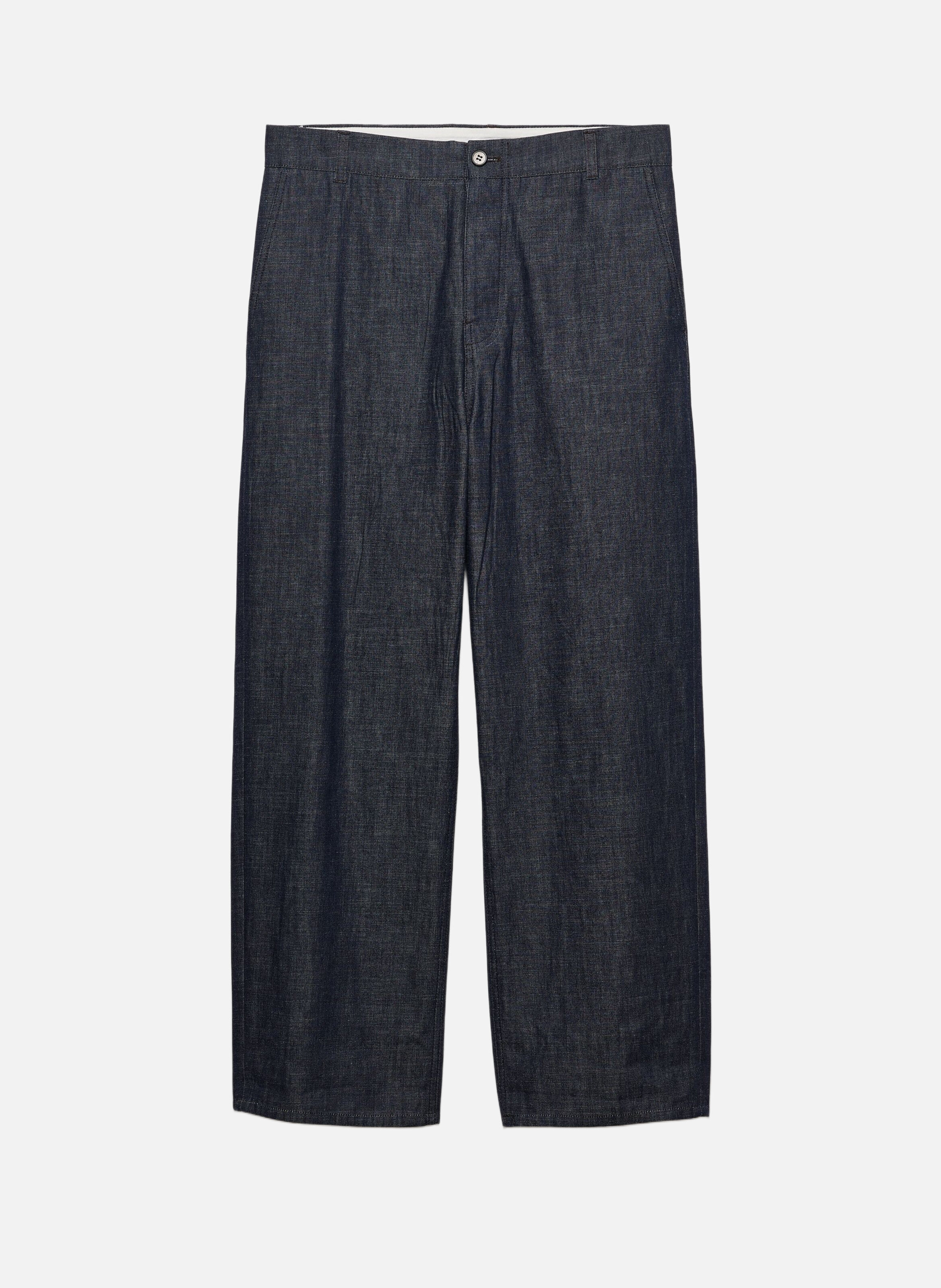 Jean en denim brut coupe classique PRADA Bleu