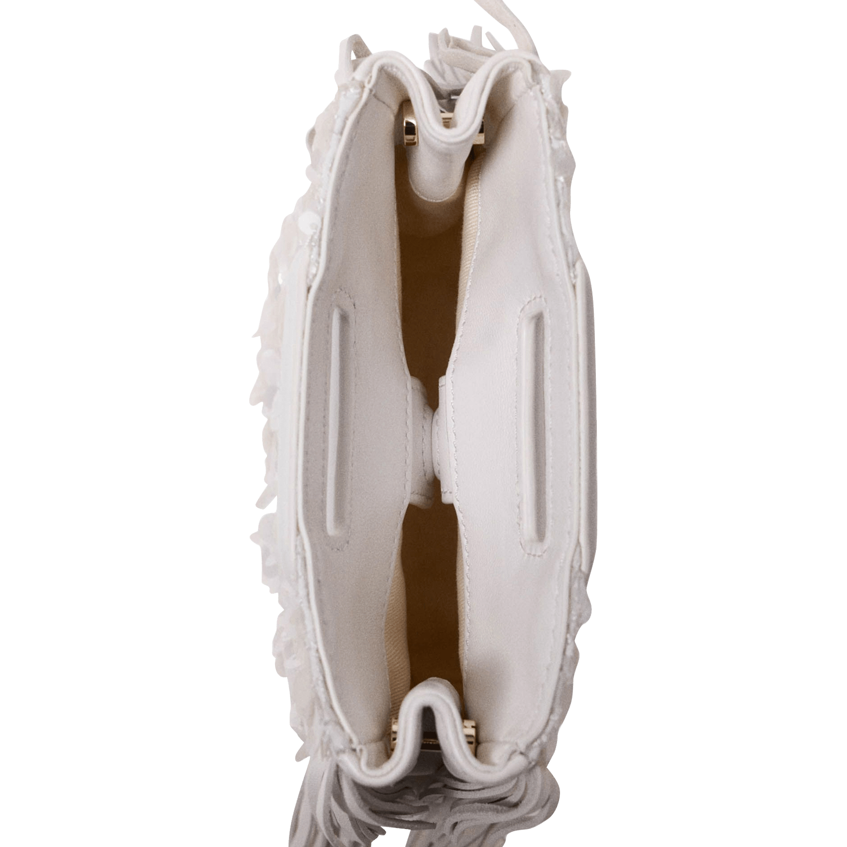 Sac bandoulière à sequins m mini MAJE Blanc