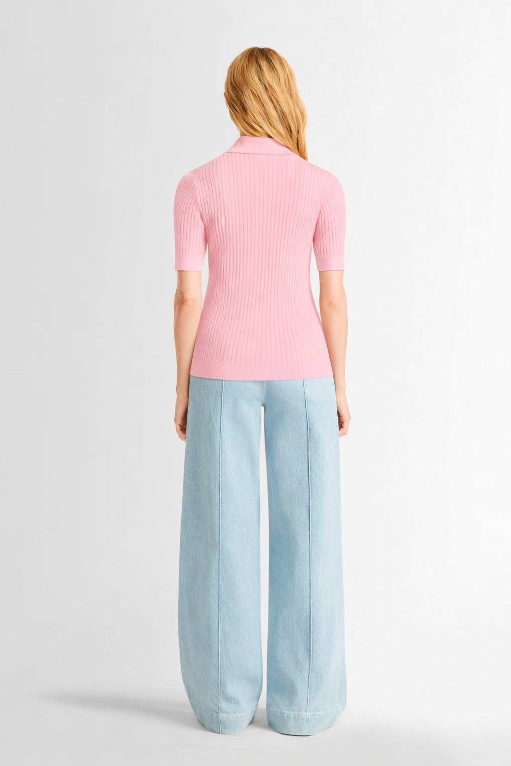 Polo manches courtes vera col polo coupe ajustée FUSALP Rose