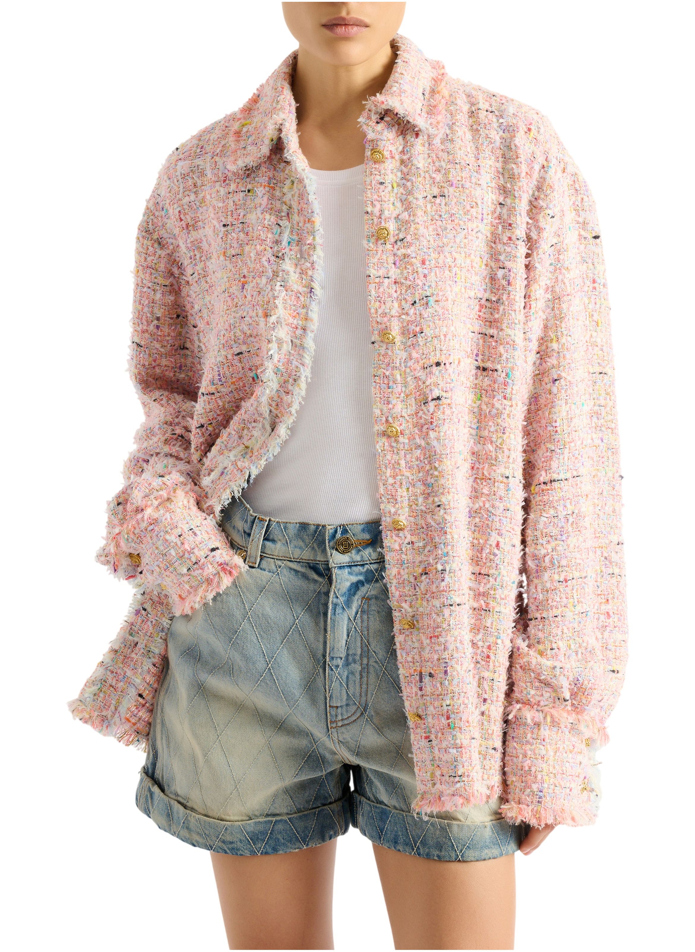 Surchemise en tweed BALMAIN Rose