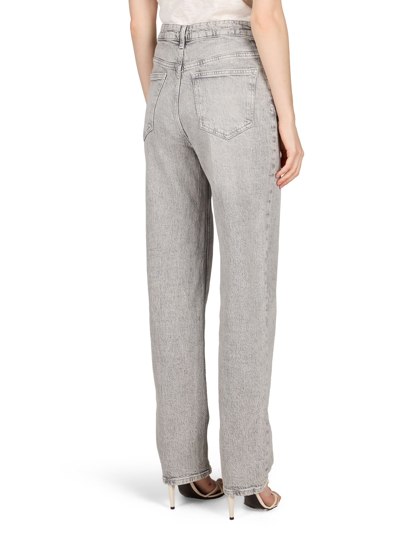 Regular fit jeans Vikelly in gemengd katoen VILA Grijs