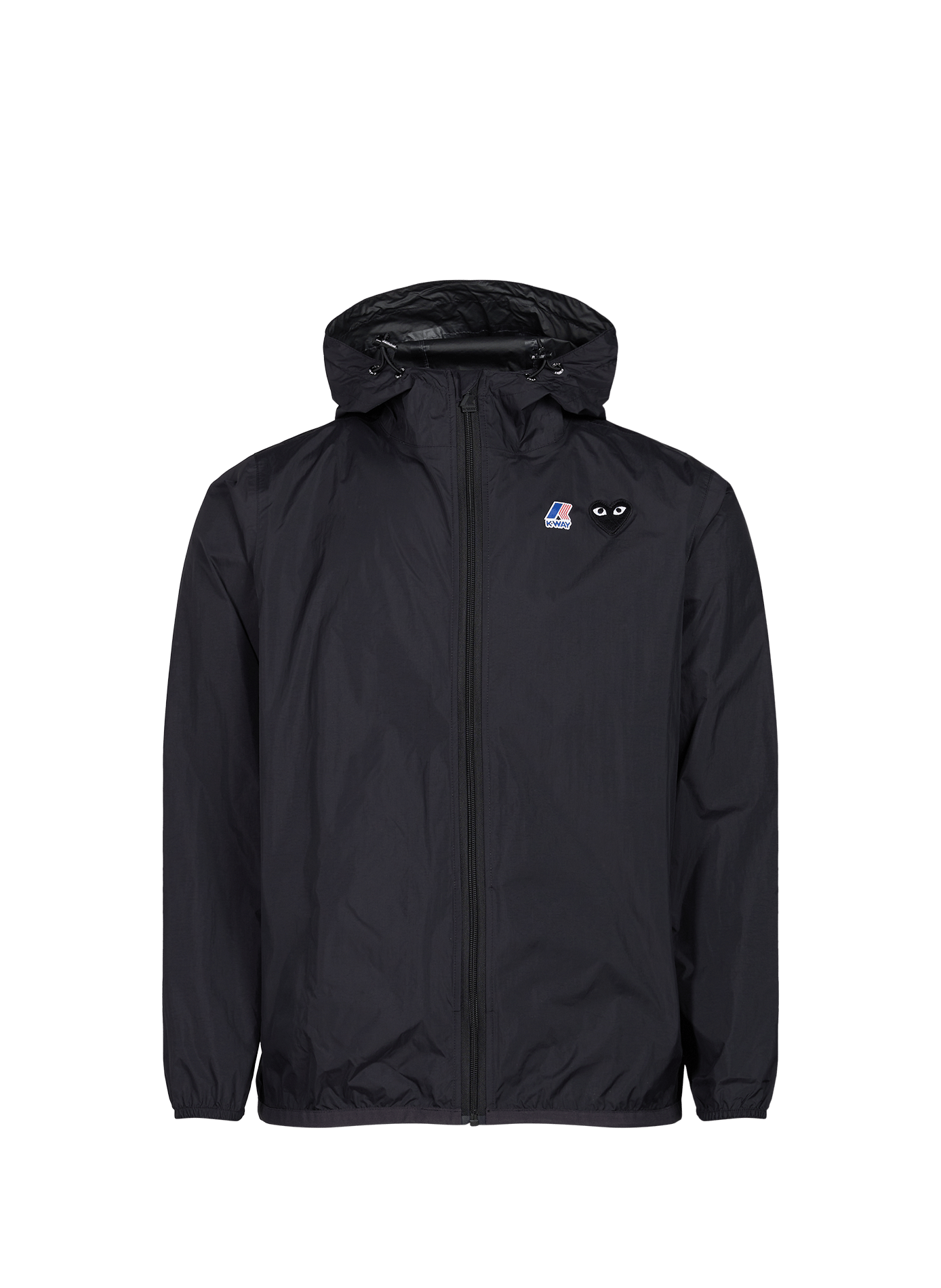 Veste à capuche imperméable COMME DES GARCONS PLAY Noir