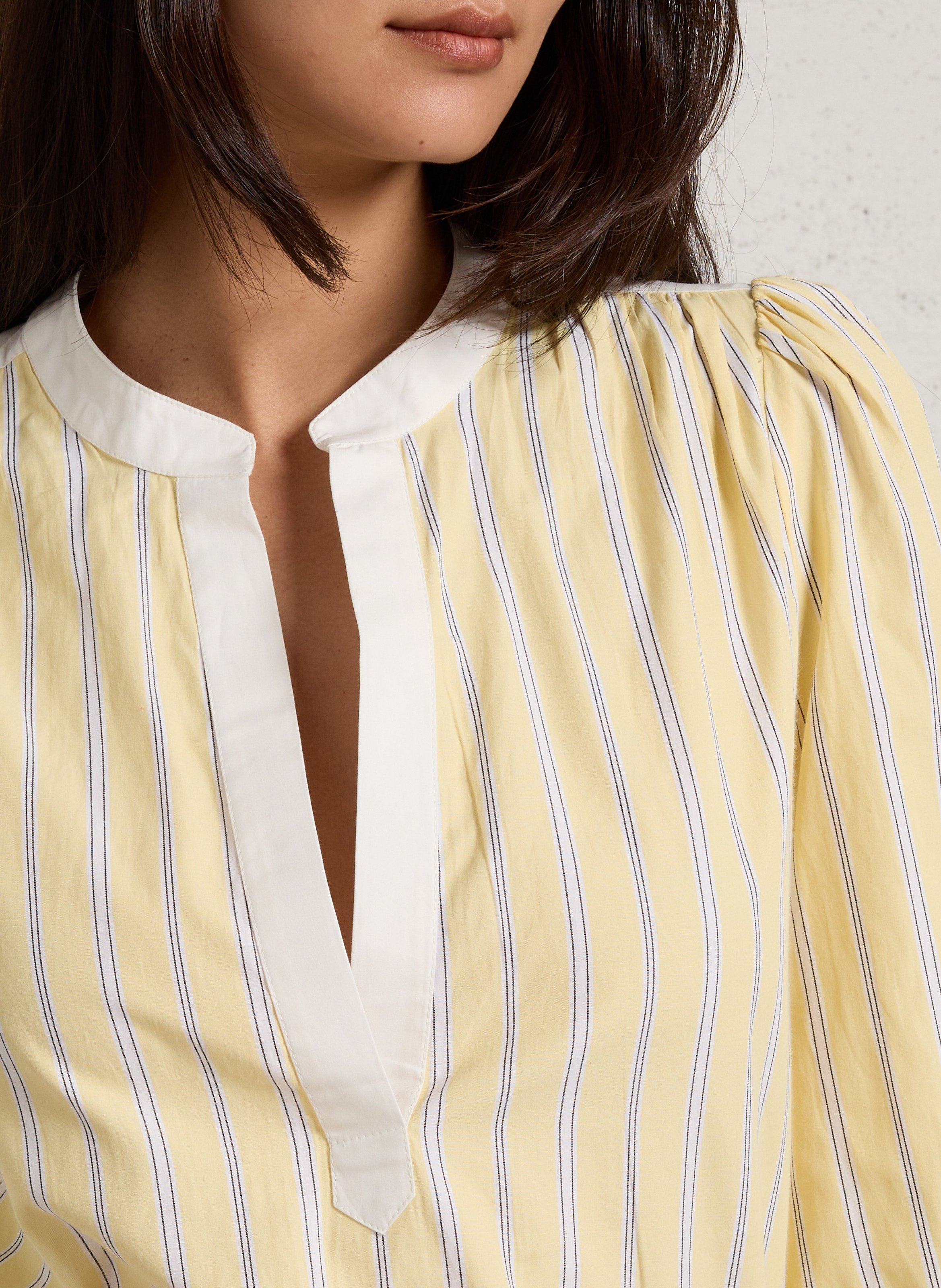 Blouse à rayures col tunisien douglas MAISON 123 Jaune