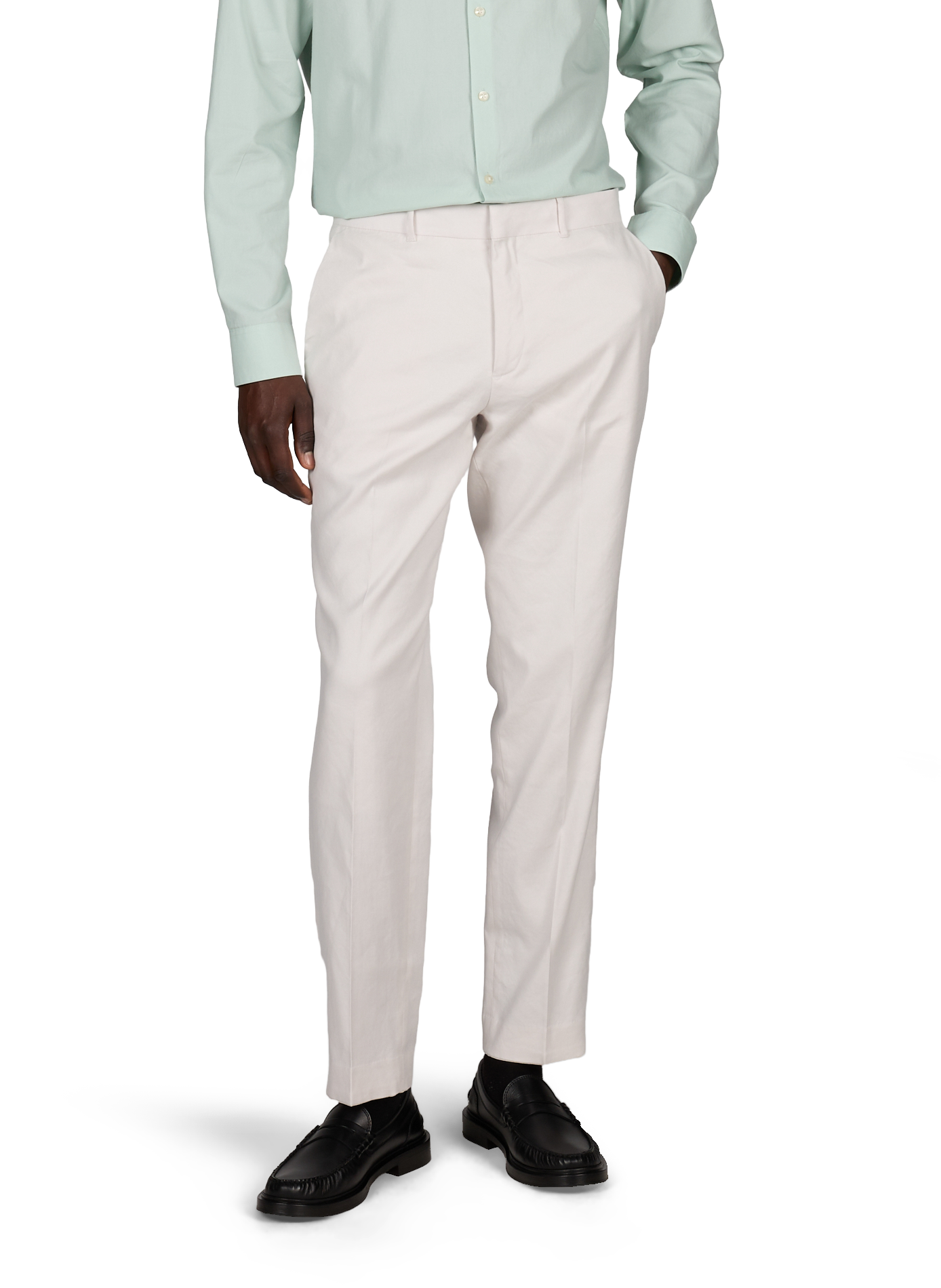 Slim trousers with sharp pleats CALVIN KLEIN Beige