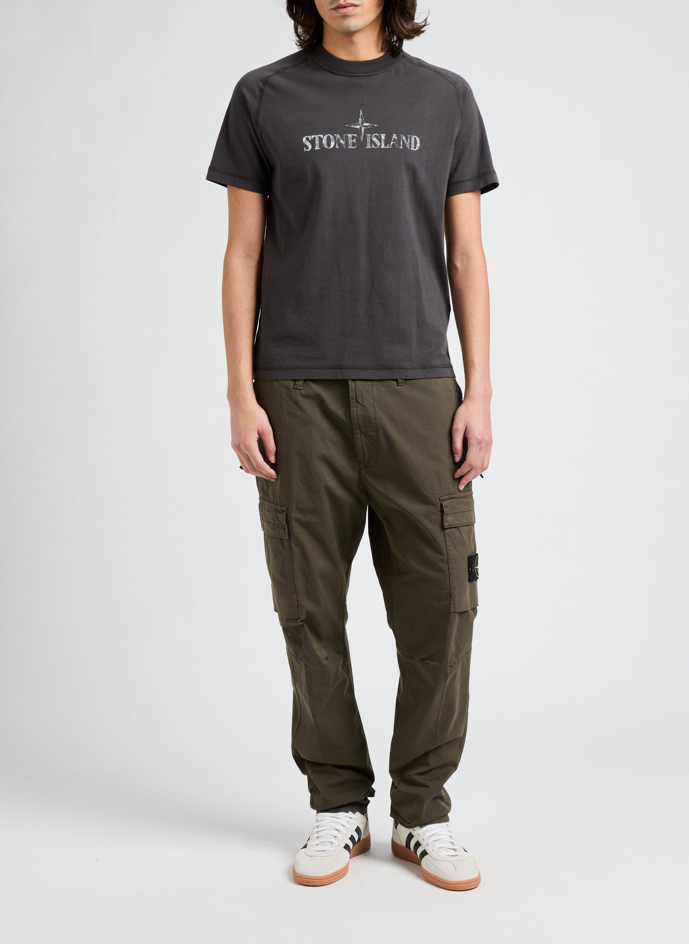 T-shirt en coton STONE ISLAND Gris