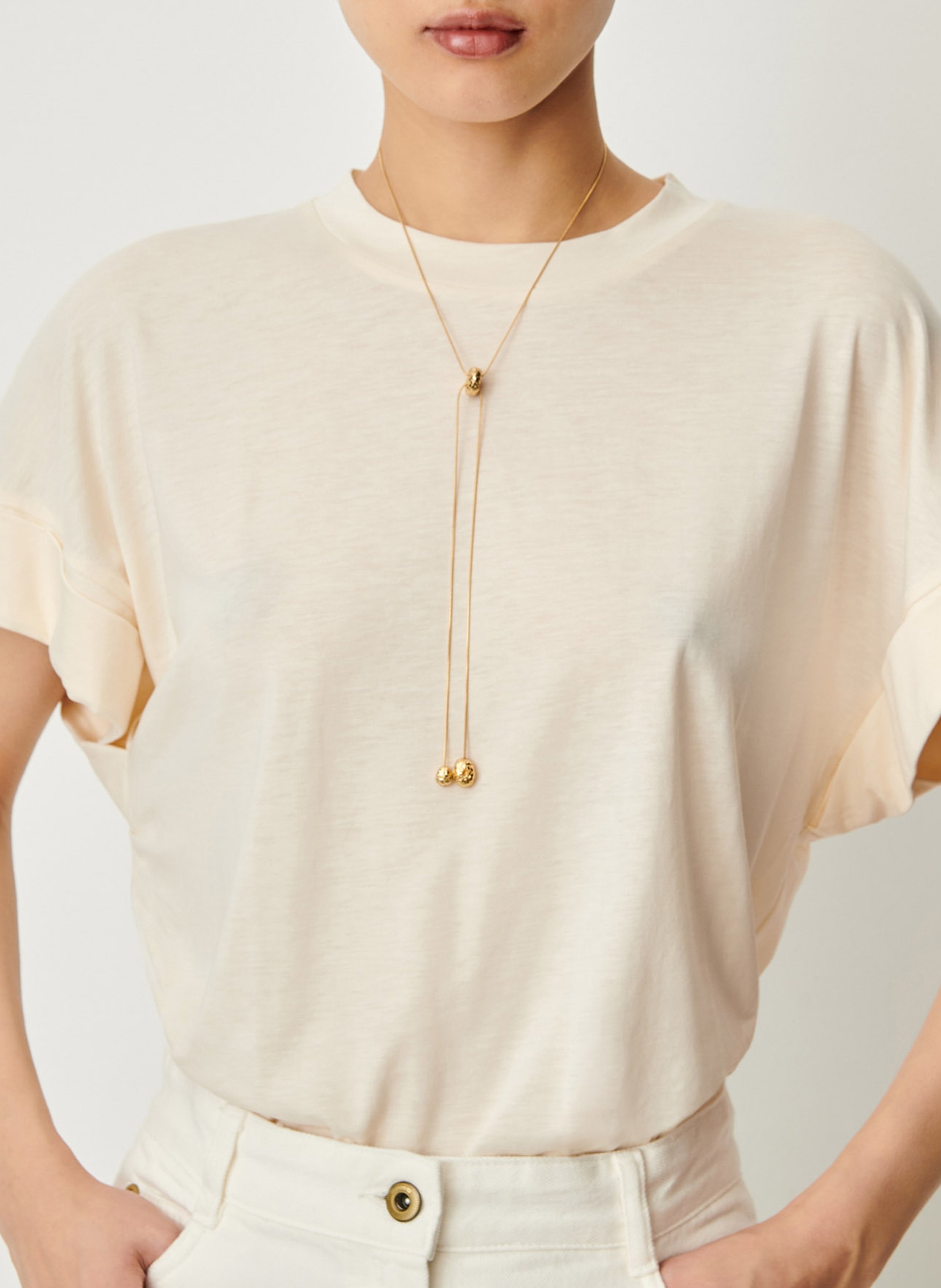 Tee-shirt col rond dimentica SESSUN Beige