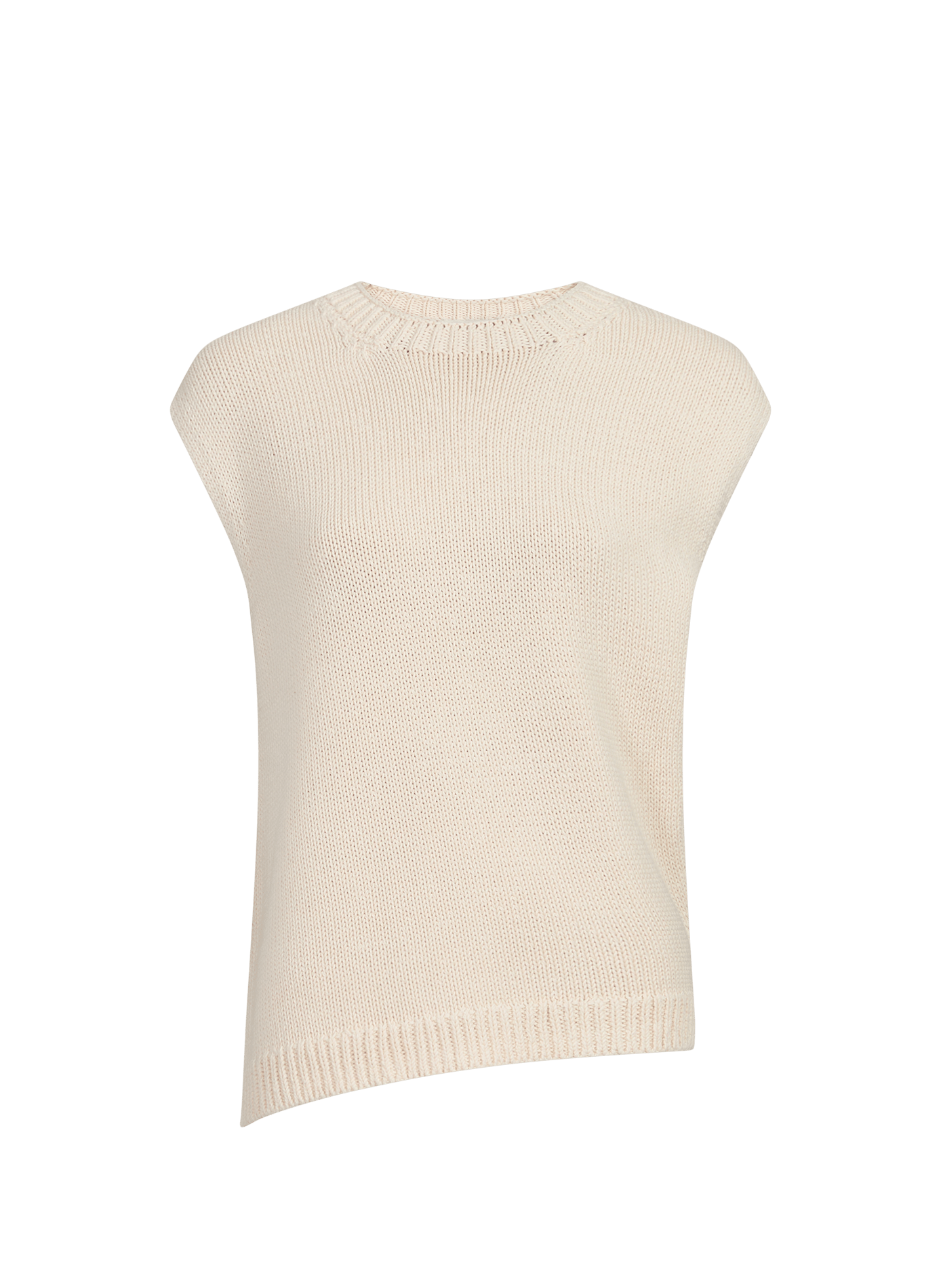 Maglione senza maniche in misto cotone VINCE Beige