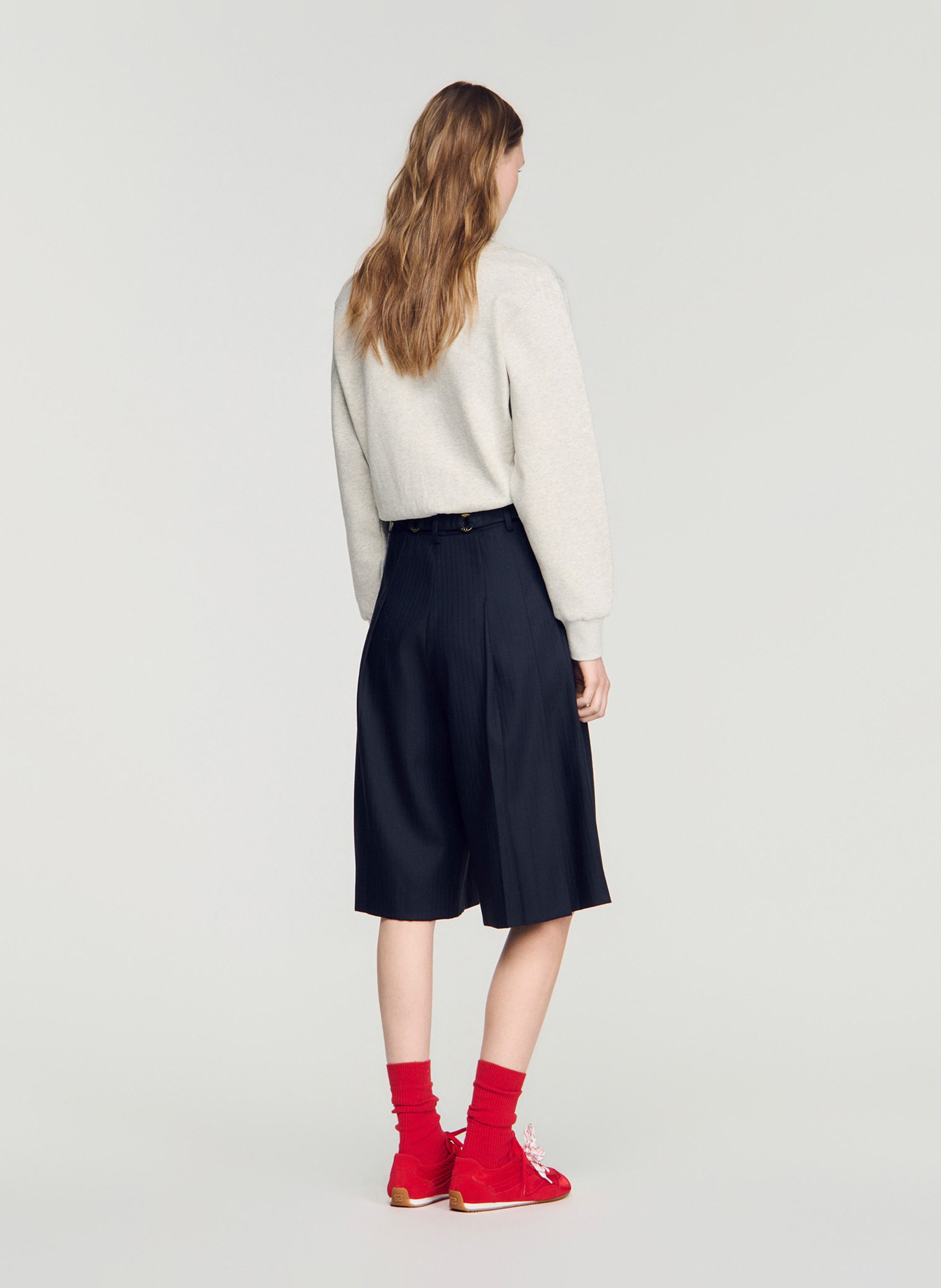 Short en laine SANDRO Bleu