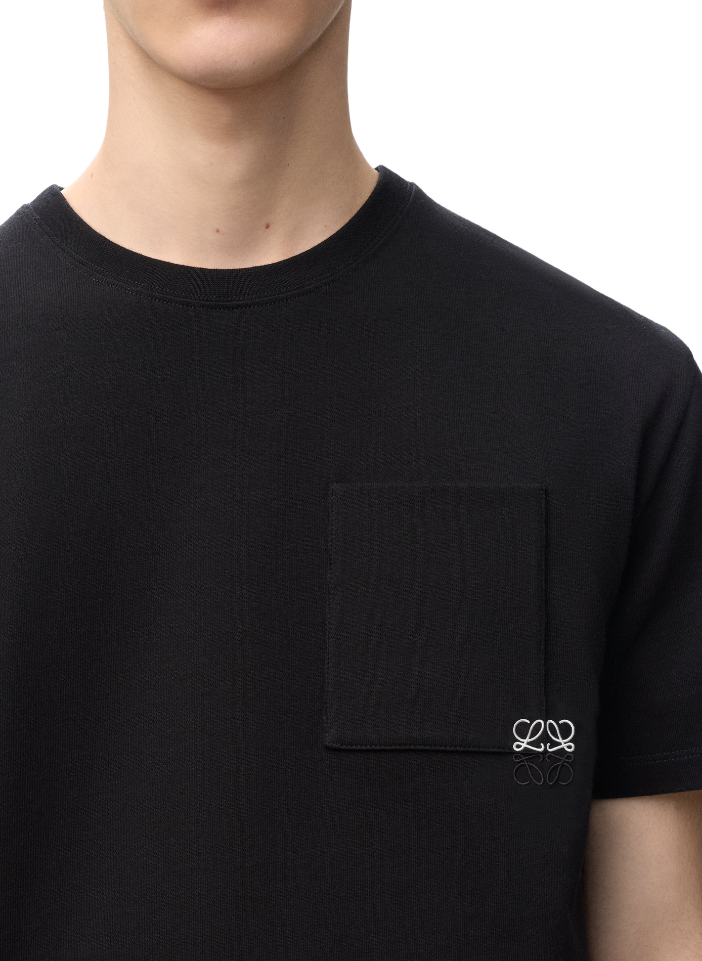 Camiseta casual de algodón LOEWE Negro