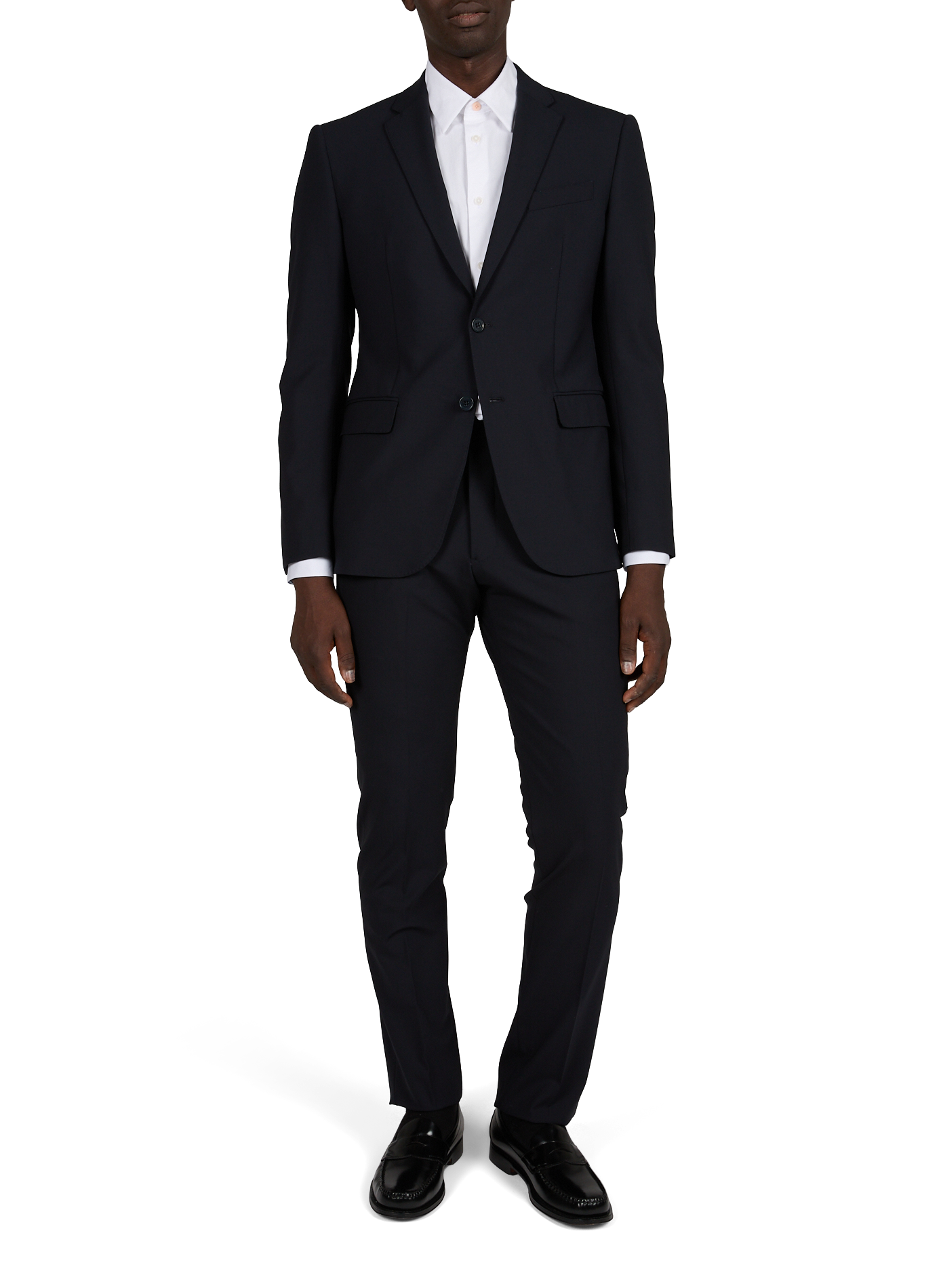 Two-piece suit in blended virgin wool EMPORIO ARMANI Blue
