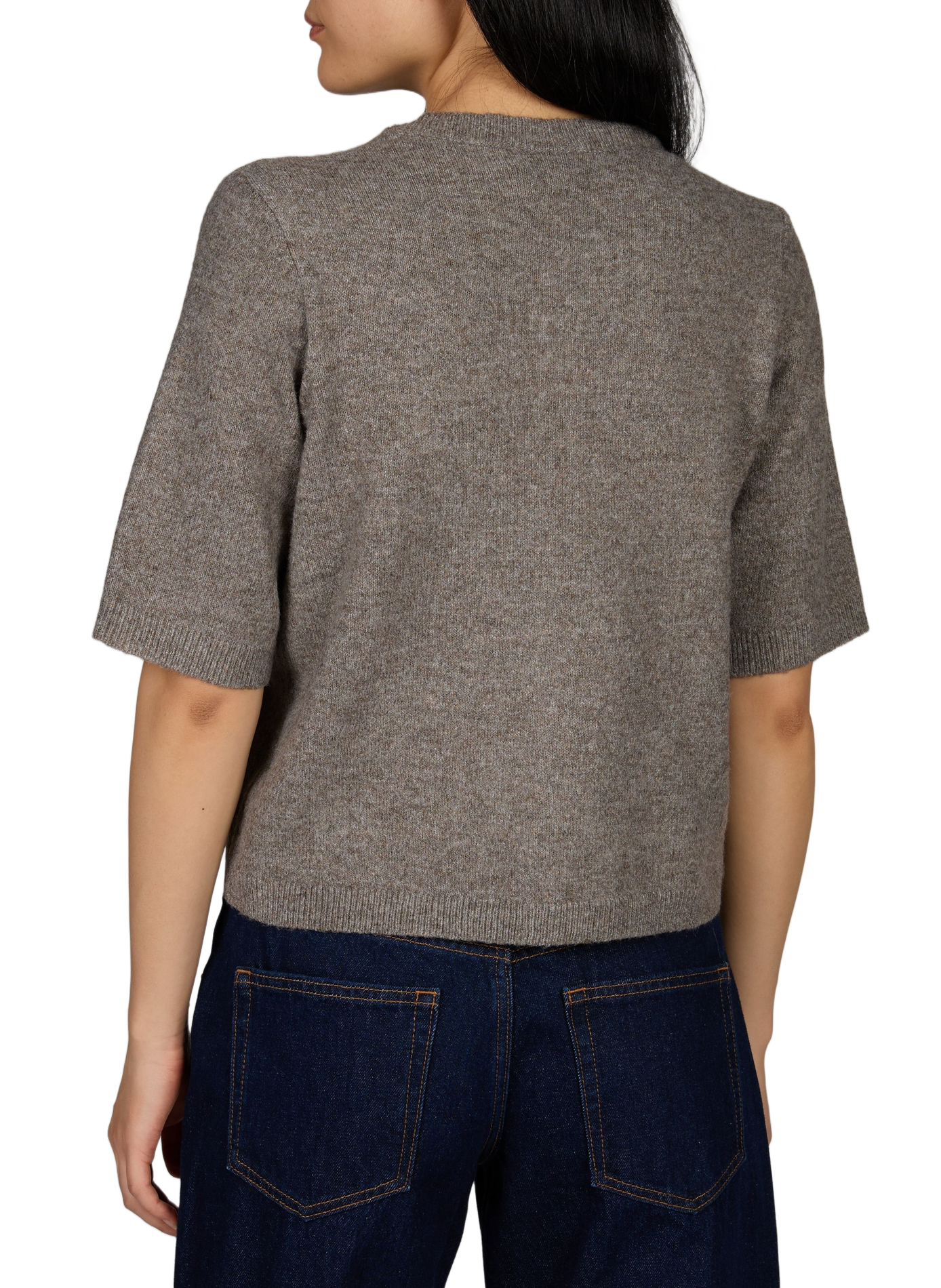 Round Neck Oversized Cardigan VILA Brown
