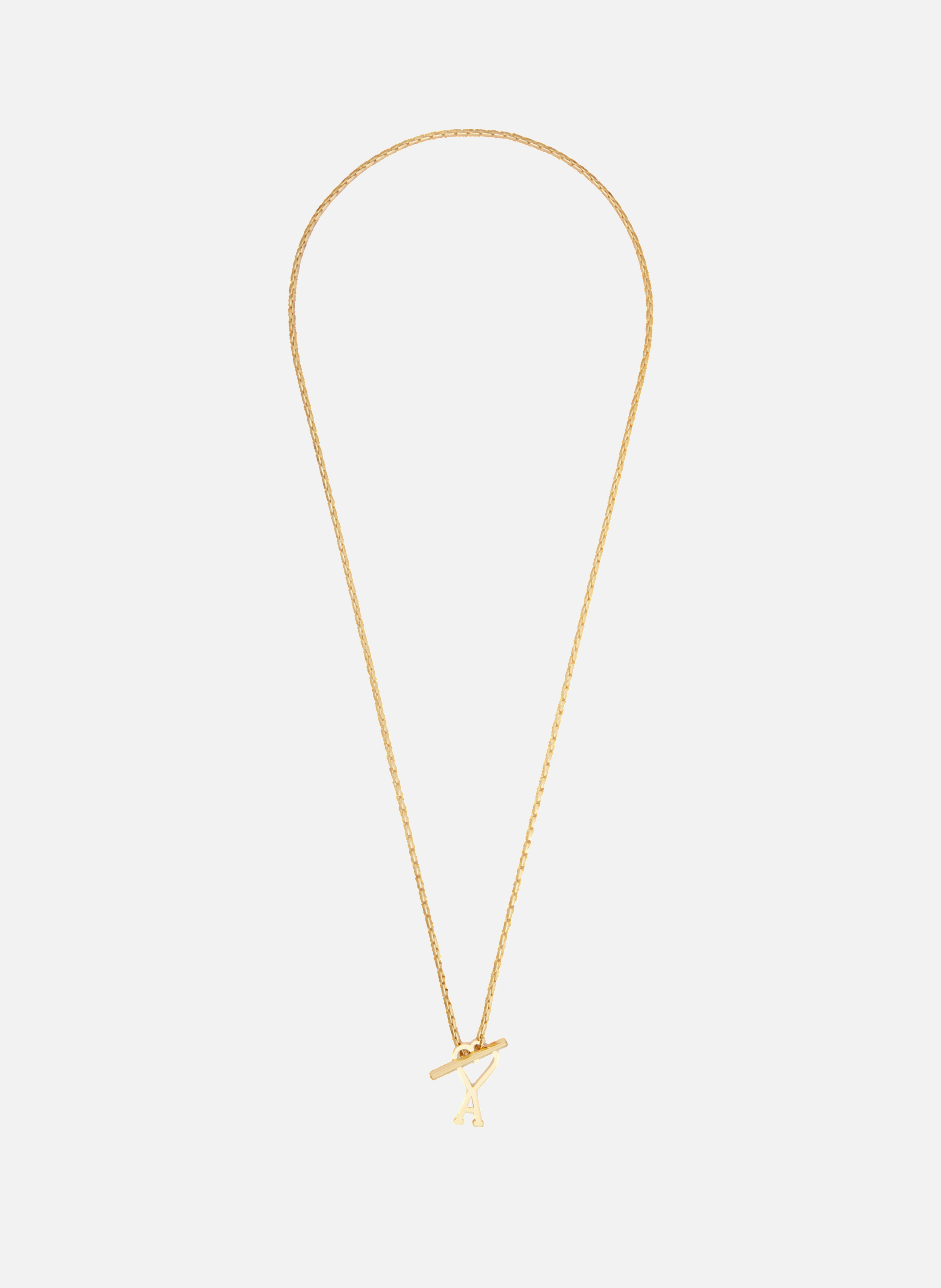Collier chaîne ami de coeur unisexe AMI PARIS Jaune