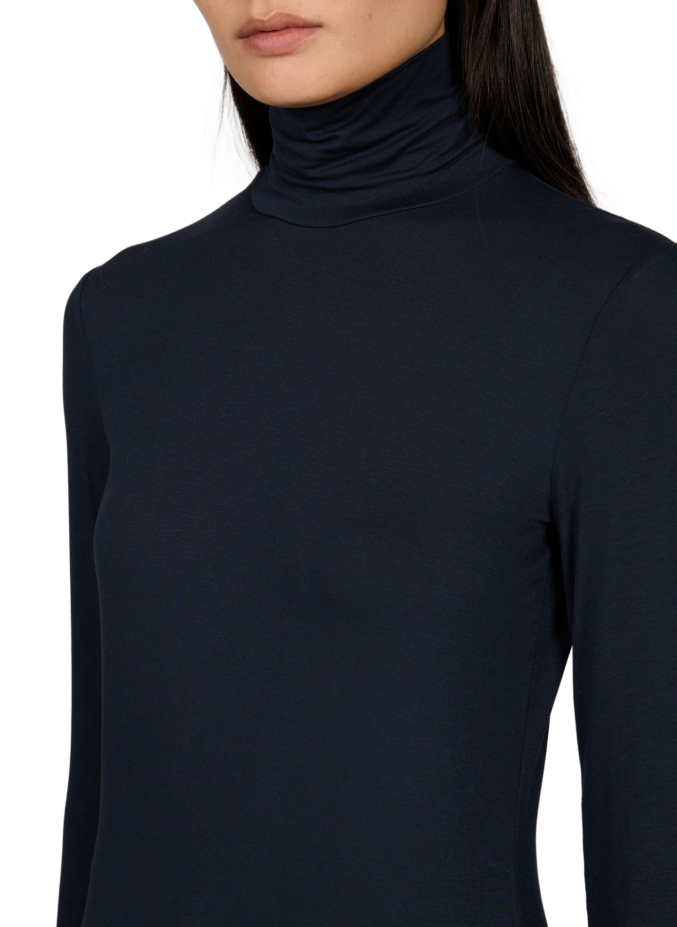 Tee-shirt moulant col roulé MAX MARA WEEK END Bleu