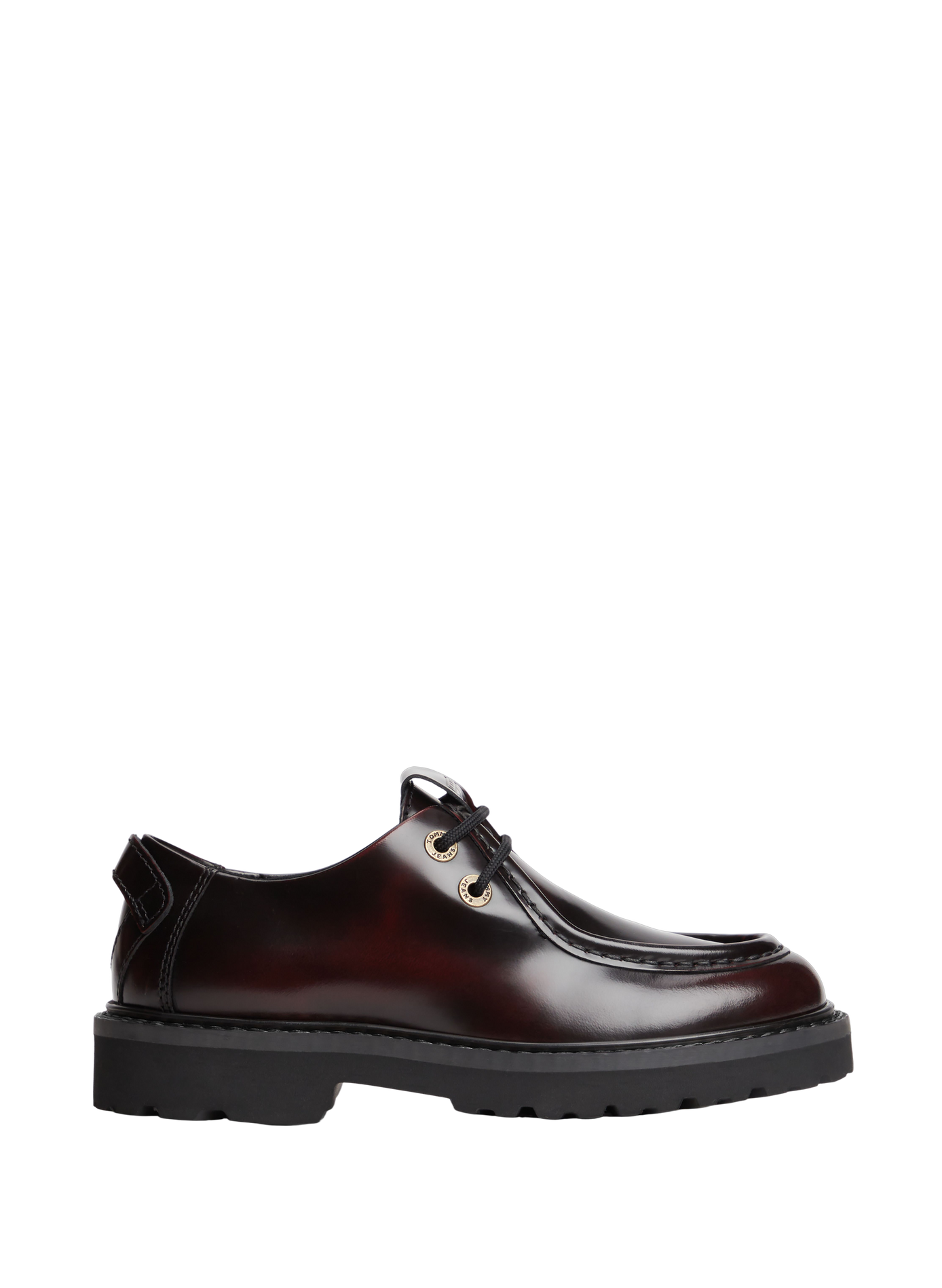 Round-toe leather derby shoes TOMMY HILFIGER Red