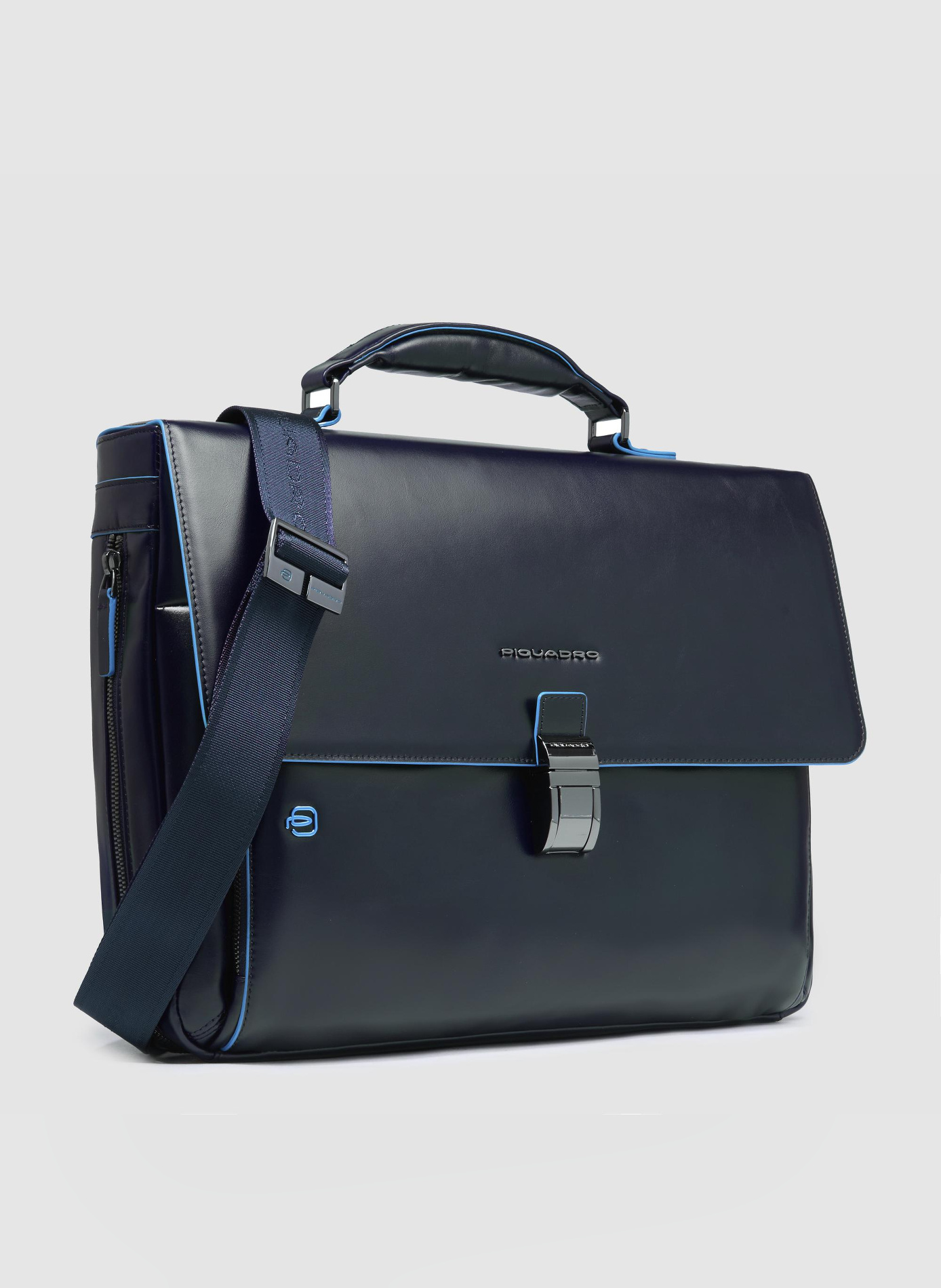 Uitbreidbare laptoptas voor 15,6" laptops PIQUADRO Blauw