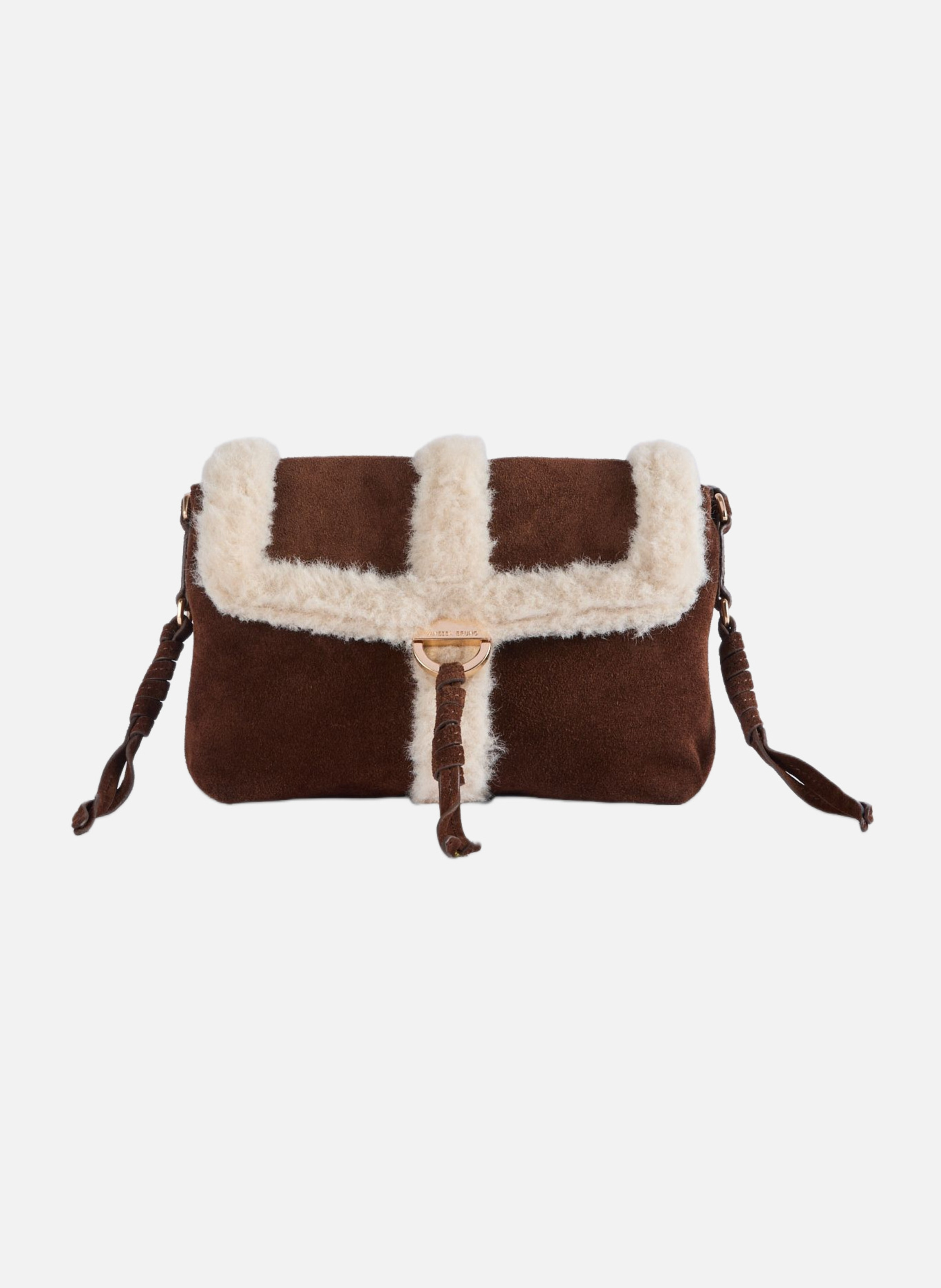 Clutch othilia shearling VANESSA BRUNO Marron