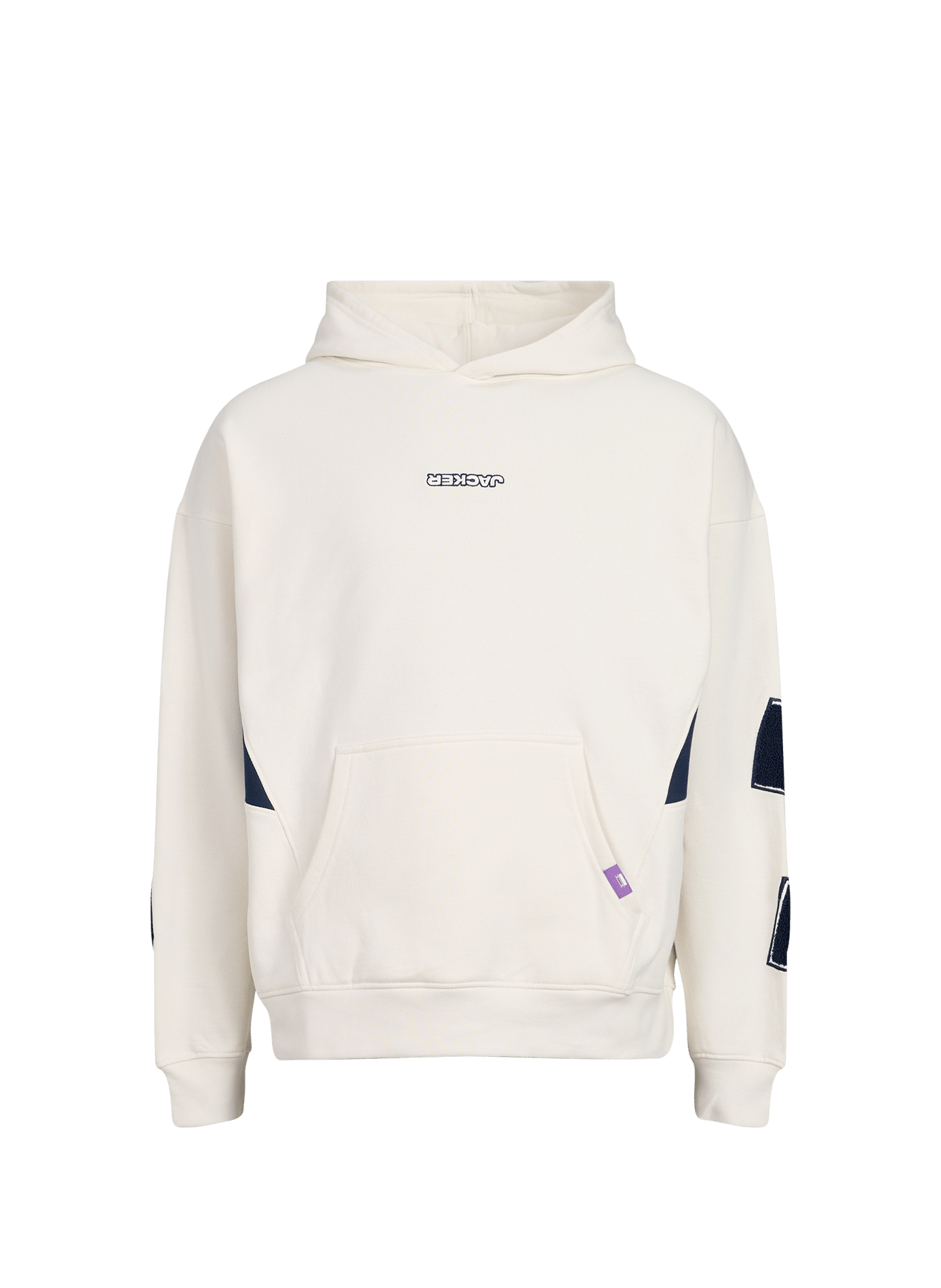 Hoodie droit en coton JACKER. Beige