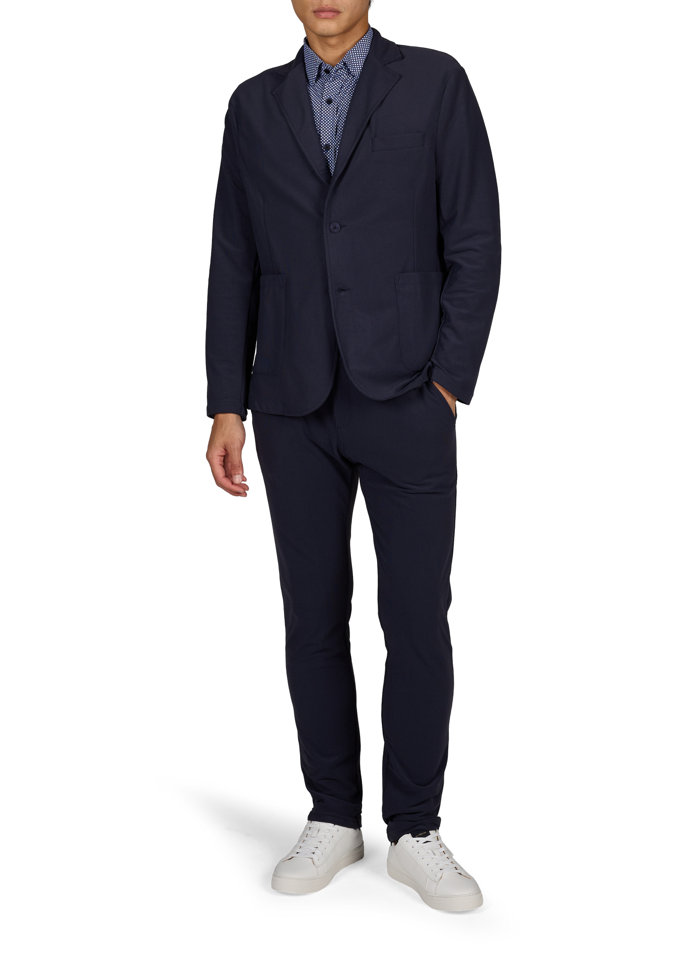 Rechte fluwelen corduroy blazer 1789 CALA Blauw