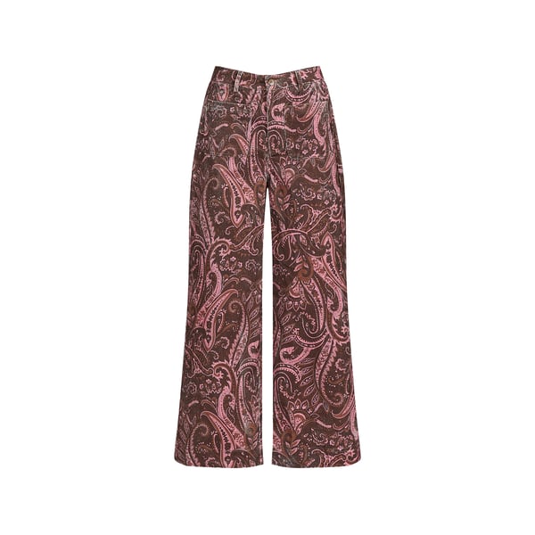 Pantalon large côtelé à motifs Pantalon large côtelé à motifs