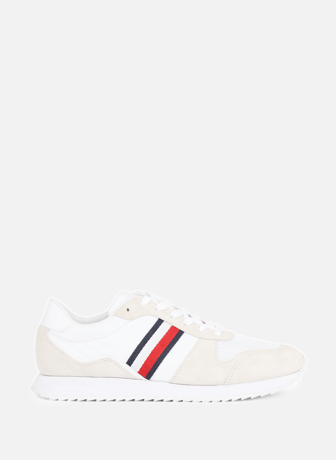 Mixed suede low-top sneakers TOMMY HILFIGER