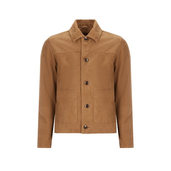 Saison 1865 Suede Jacket In Brown