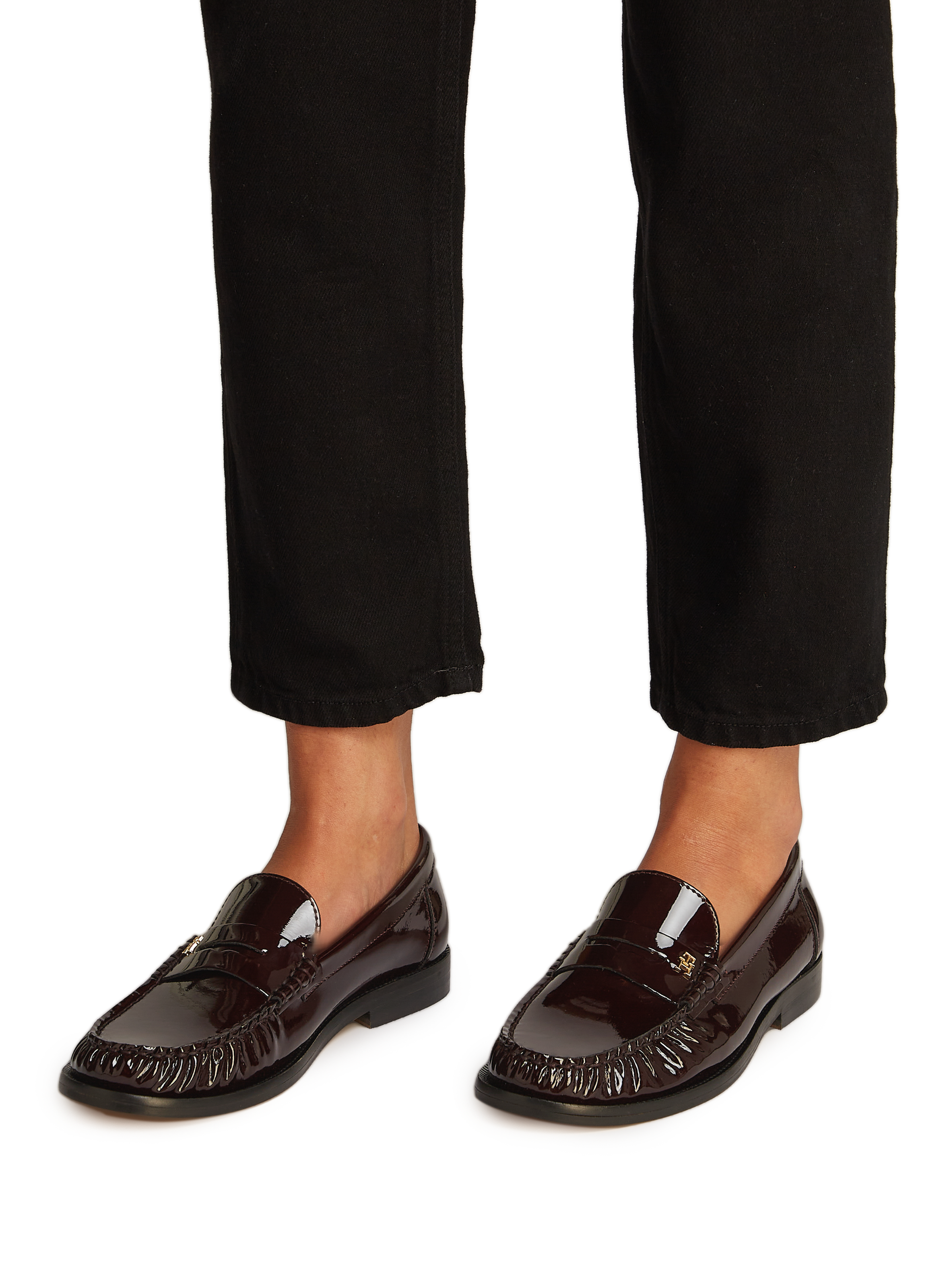 Mocassins en cuir verni TOMMY HILFIGER Rouge