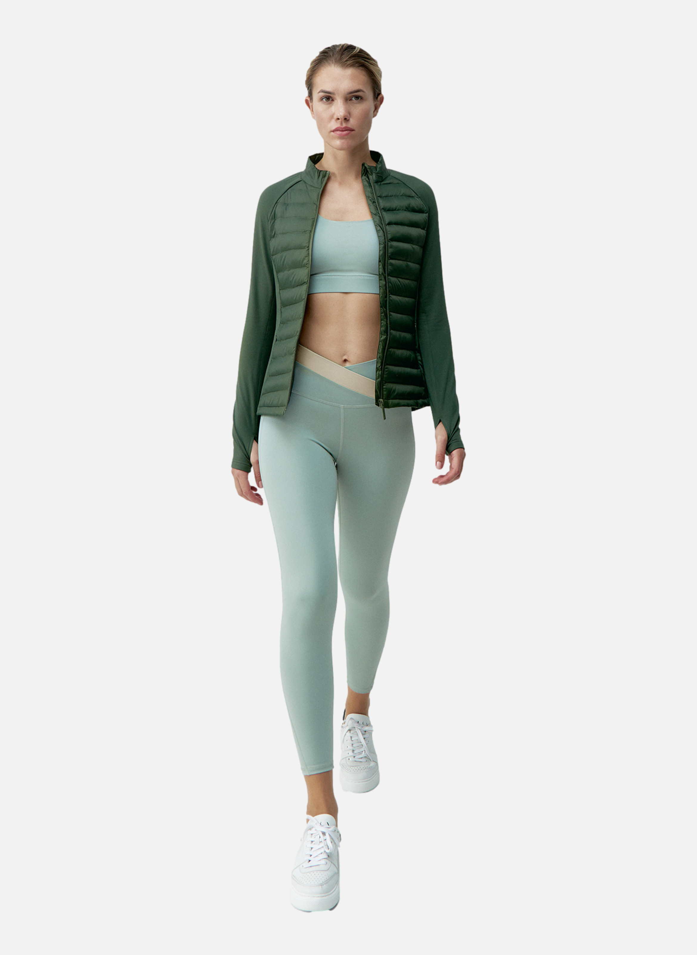 Veste de sport zippée performance athleisure zuri BORN LIVING YOGA Vert