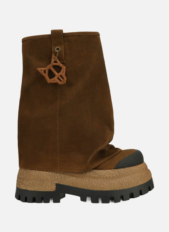 Bottes disturb Marron by NAKED WOLFE NAKED WOLFE Bottes disturb Marron