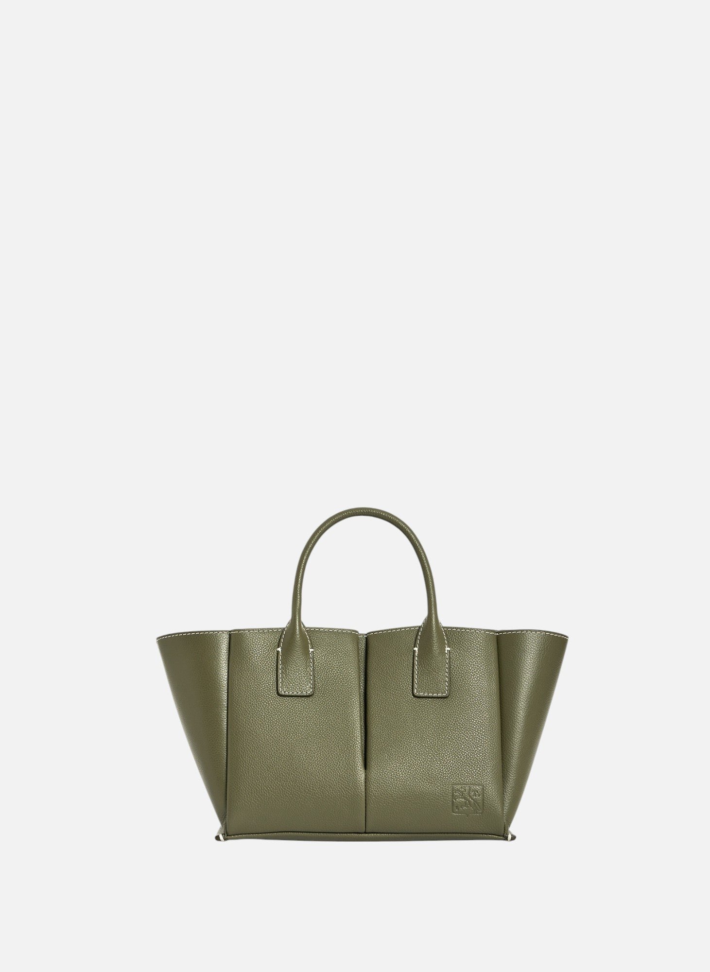 Petit sac à main elena en cuir grainé LE TANNEUR Vert