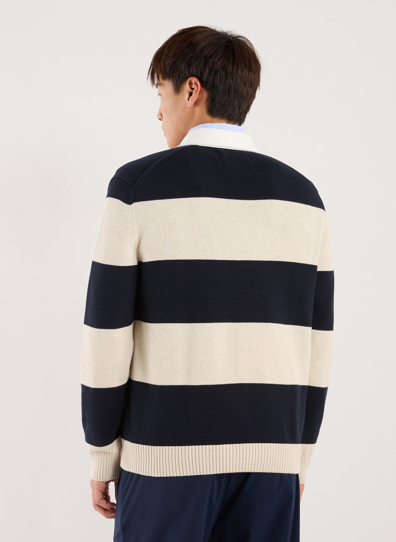 Pull rayé en coton GANT Bleu