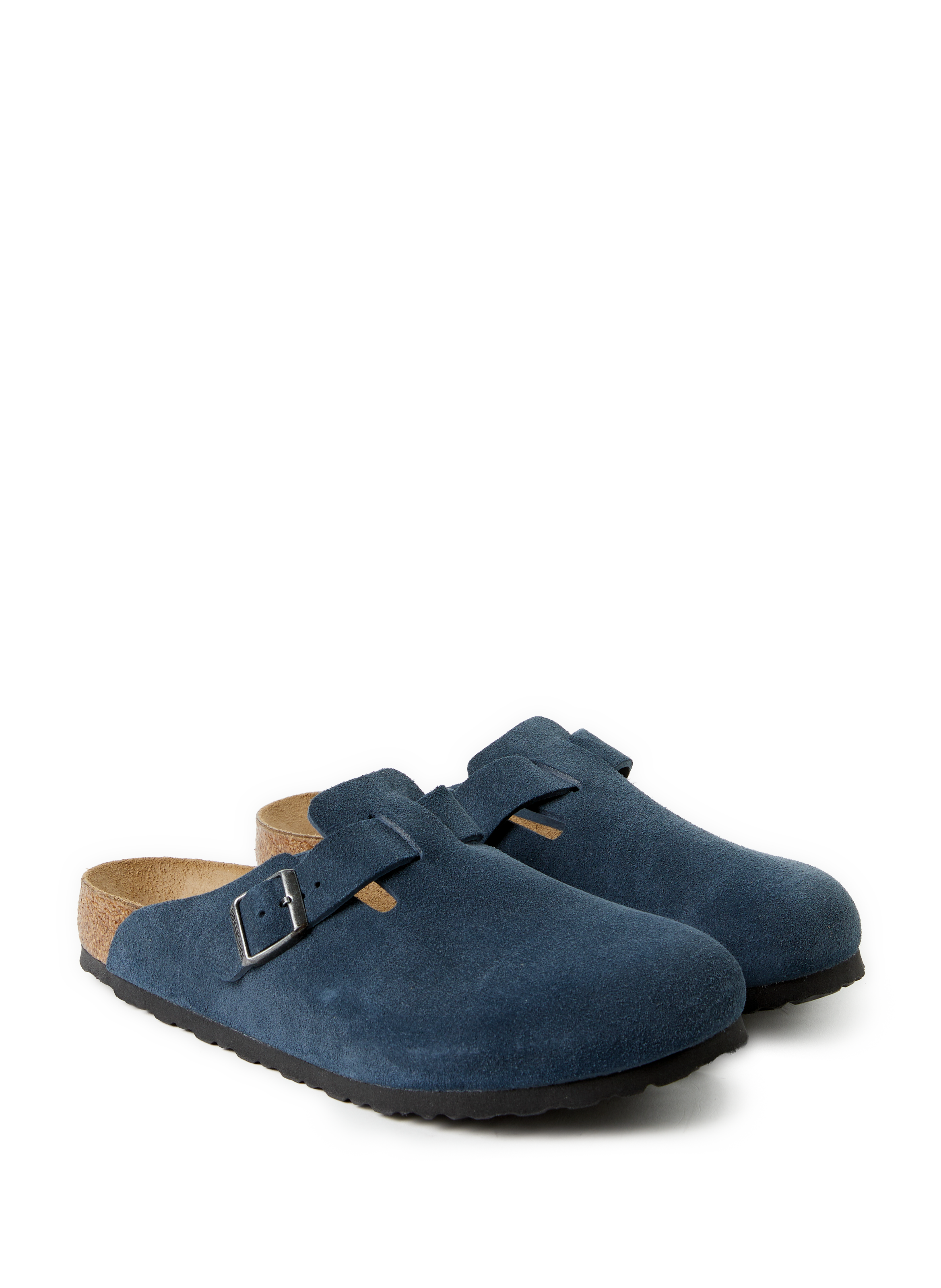 Mixed leather sandal BIRKENSTOCK Blue