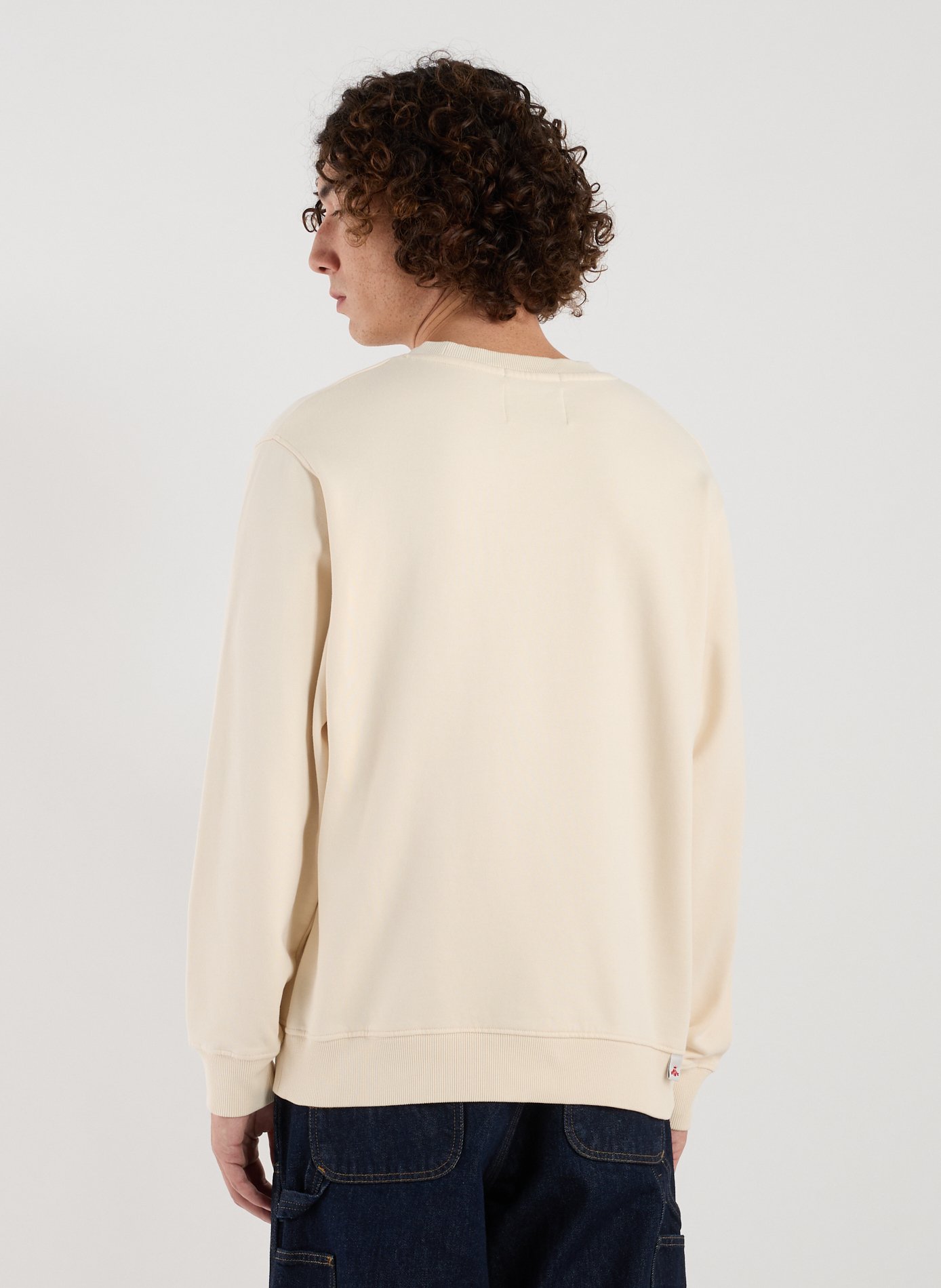 Sweat brodé en coton REPLAY Blanc