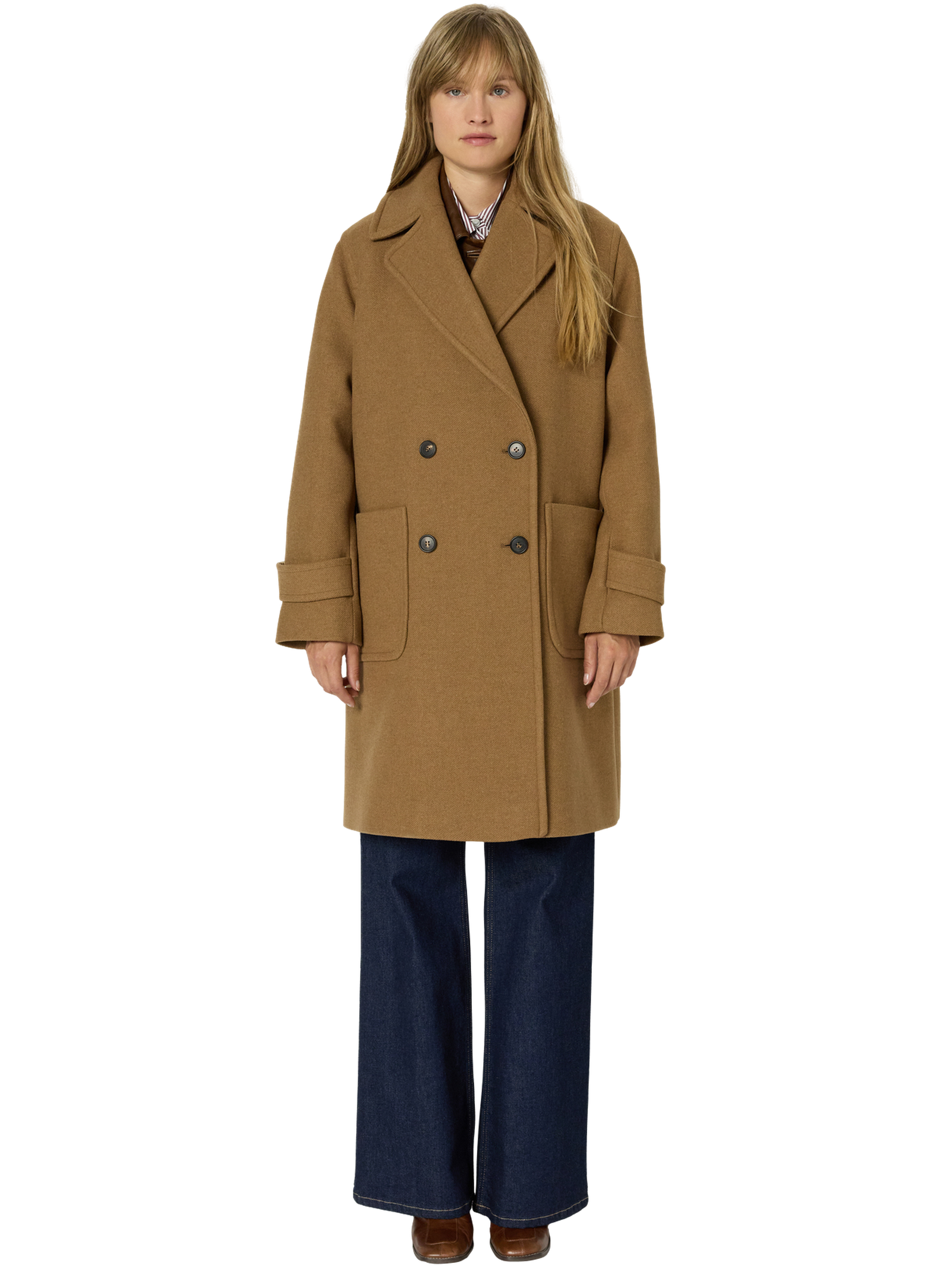 Manteau ample à boutonnage croisé - meriem GERARD DAREL Beige