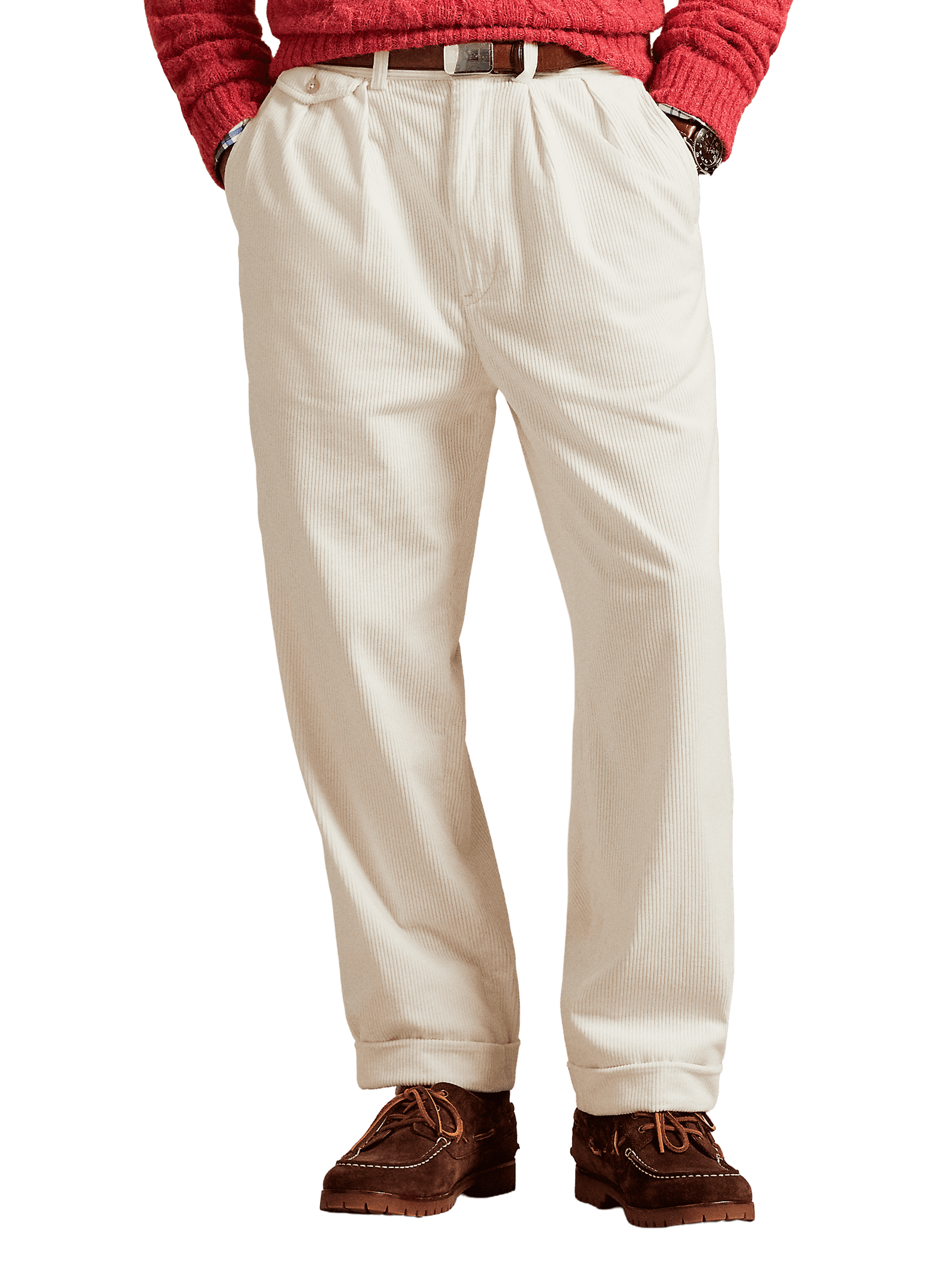 POLO RALPH LAUREN Pantalon velours côtelé en coton Blanc
