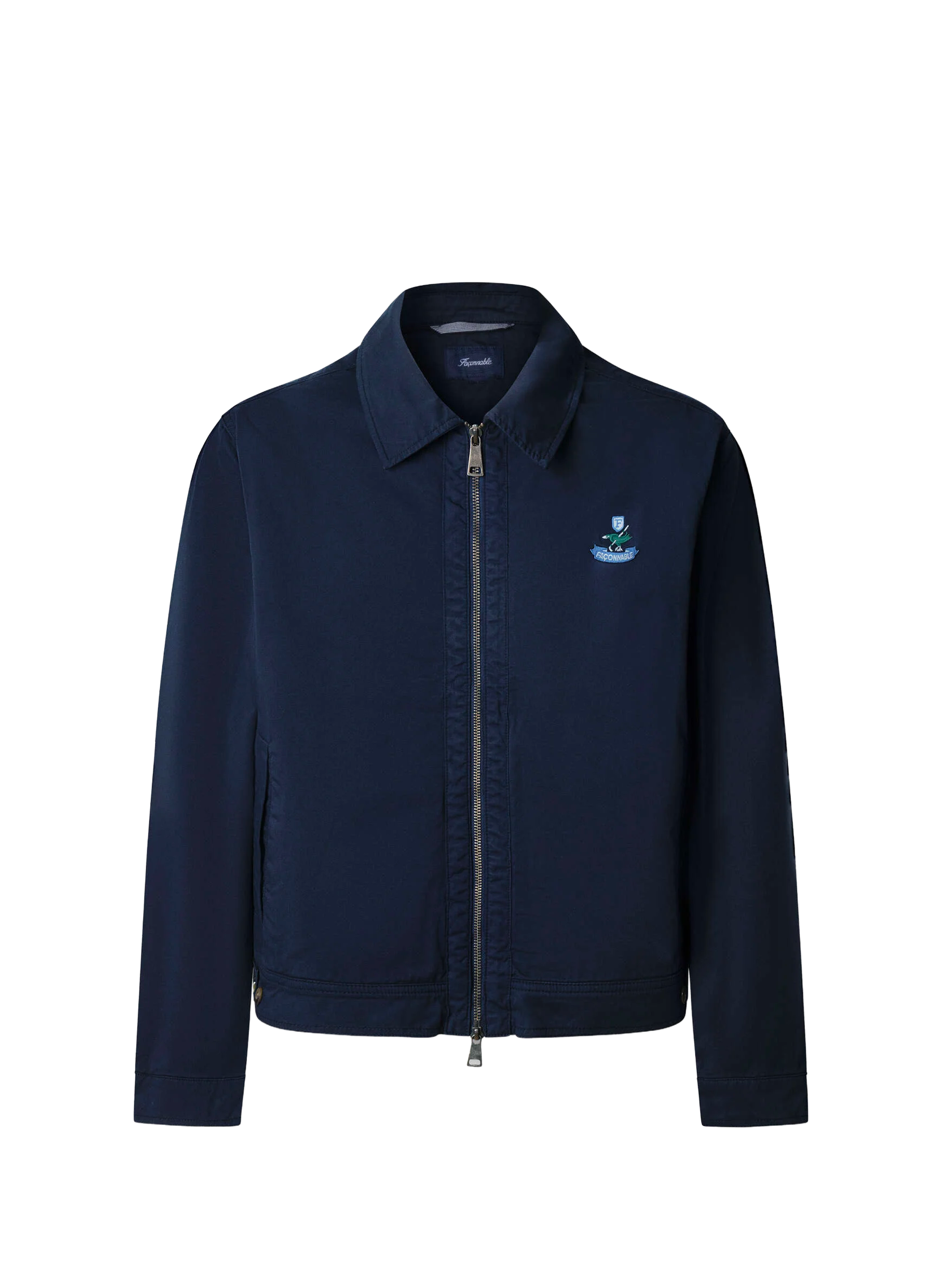 Blouson droit en coton mélangé FACONNABLE Bleu