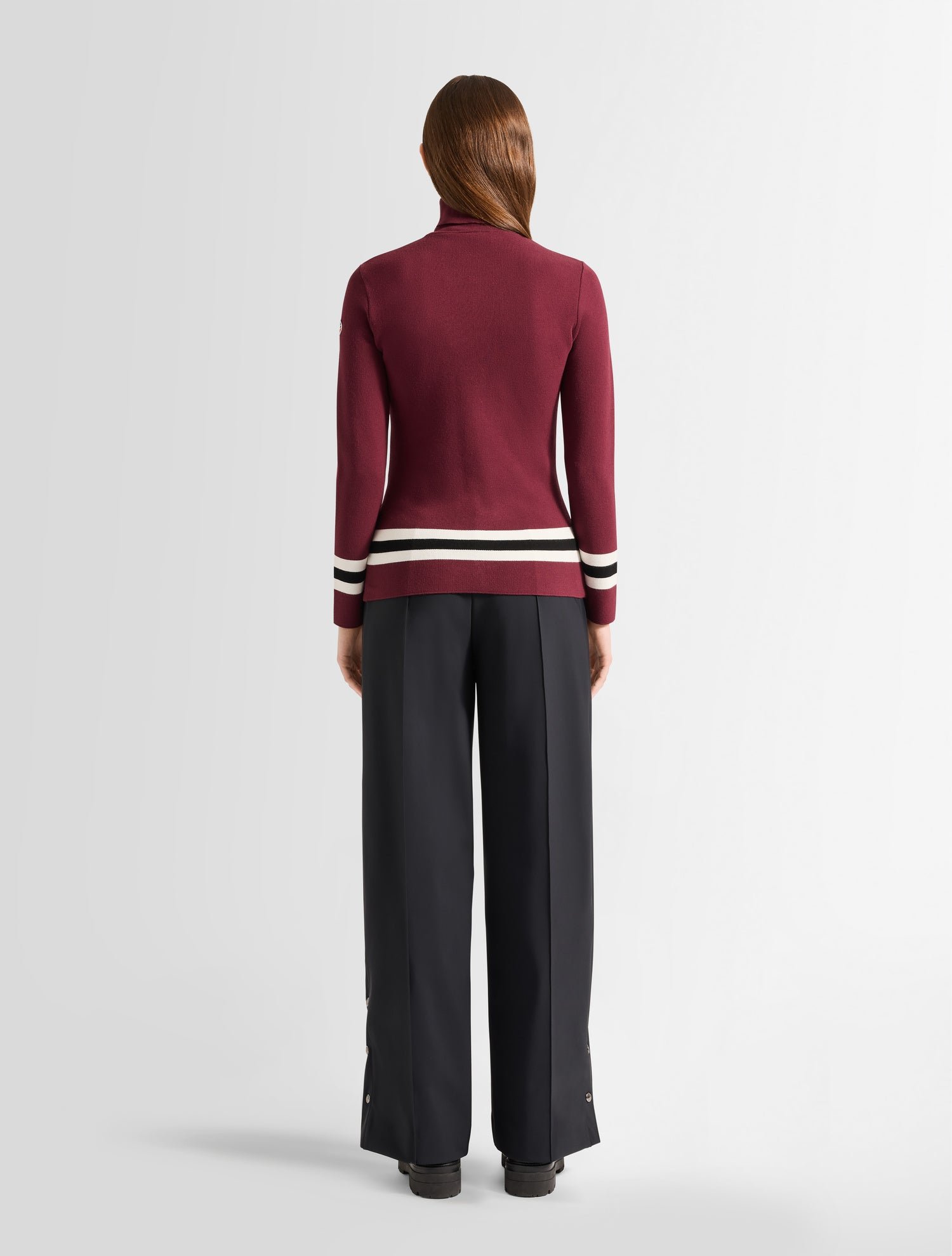 Pull judith col roulé coupe ajustée FUSALP Rouge