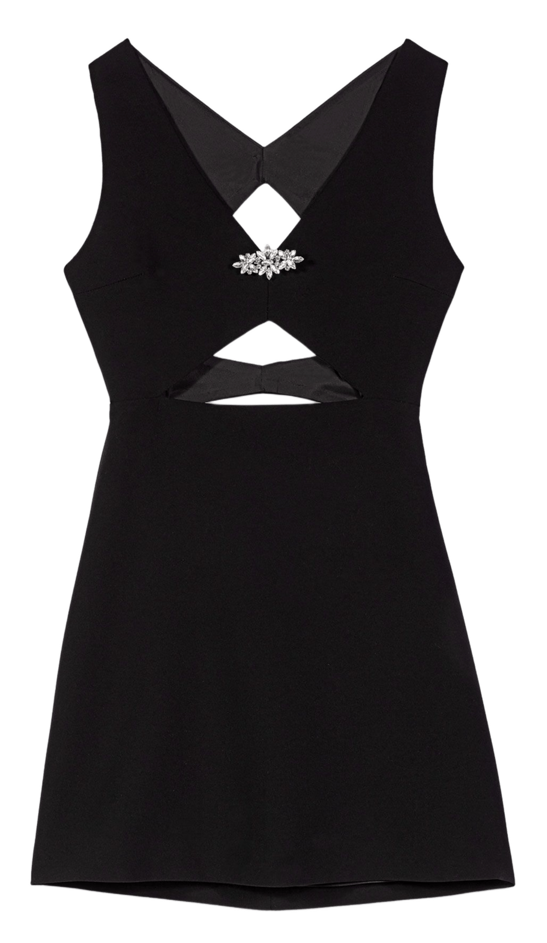 Robe courte col v MAJE Noir