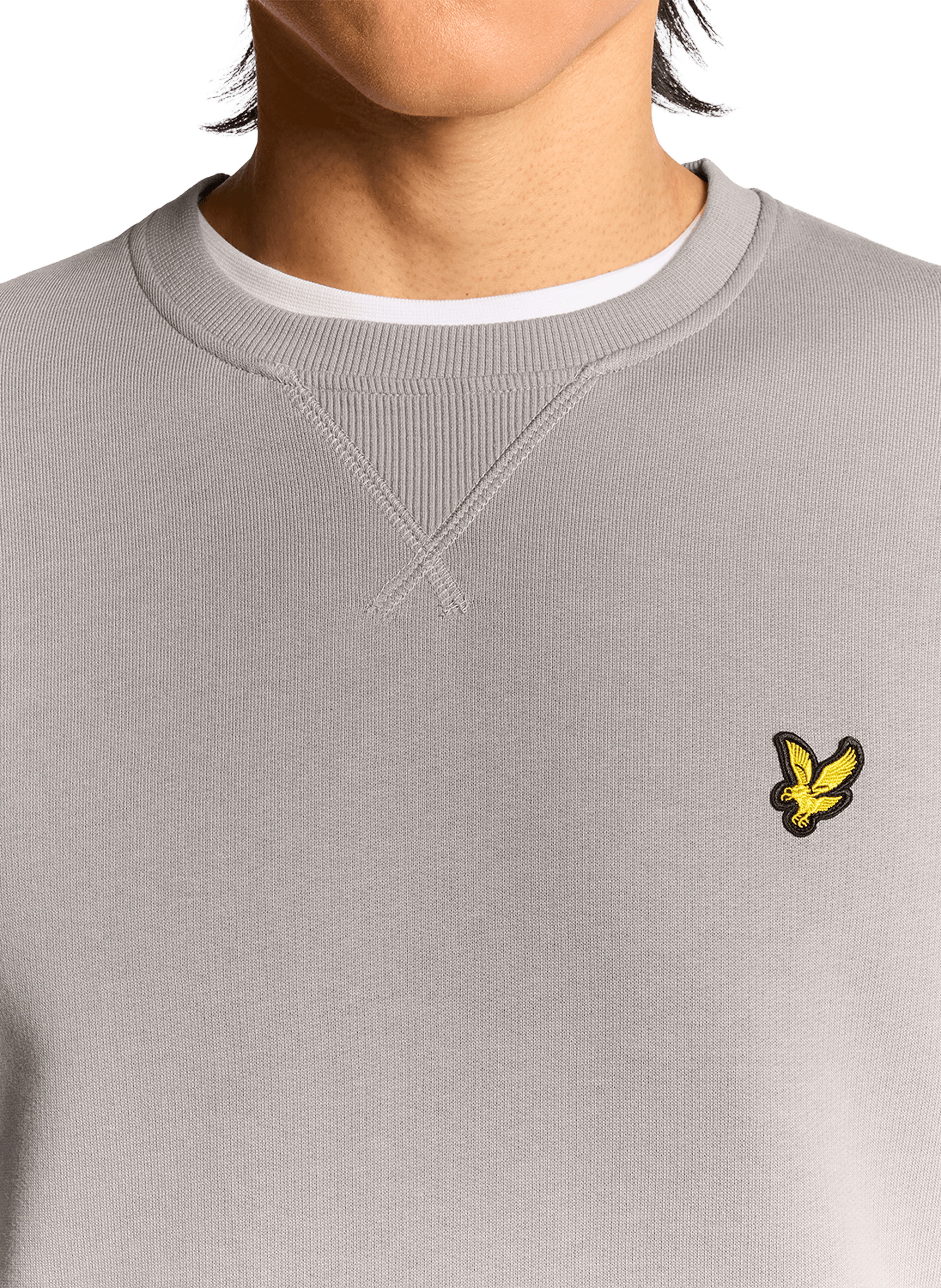 Sweat à col rond en coton LYLE & SCOTT Gris